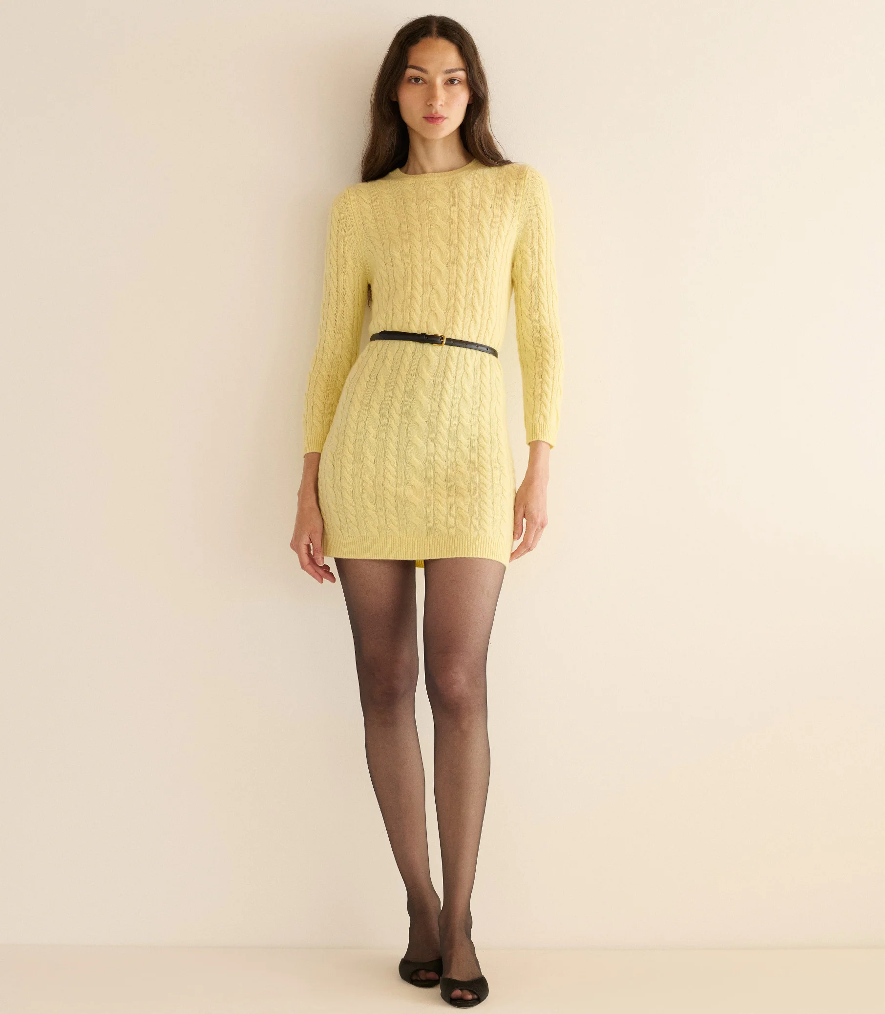 ALICE CASHMERE DRESS -- BUTTERCUP - Image 3