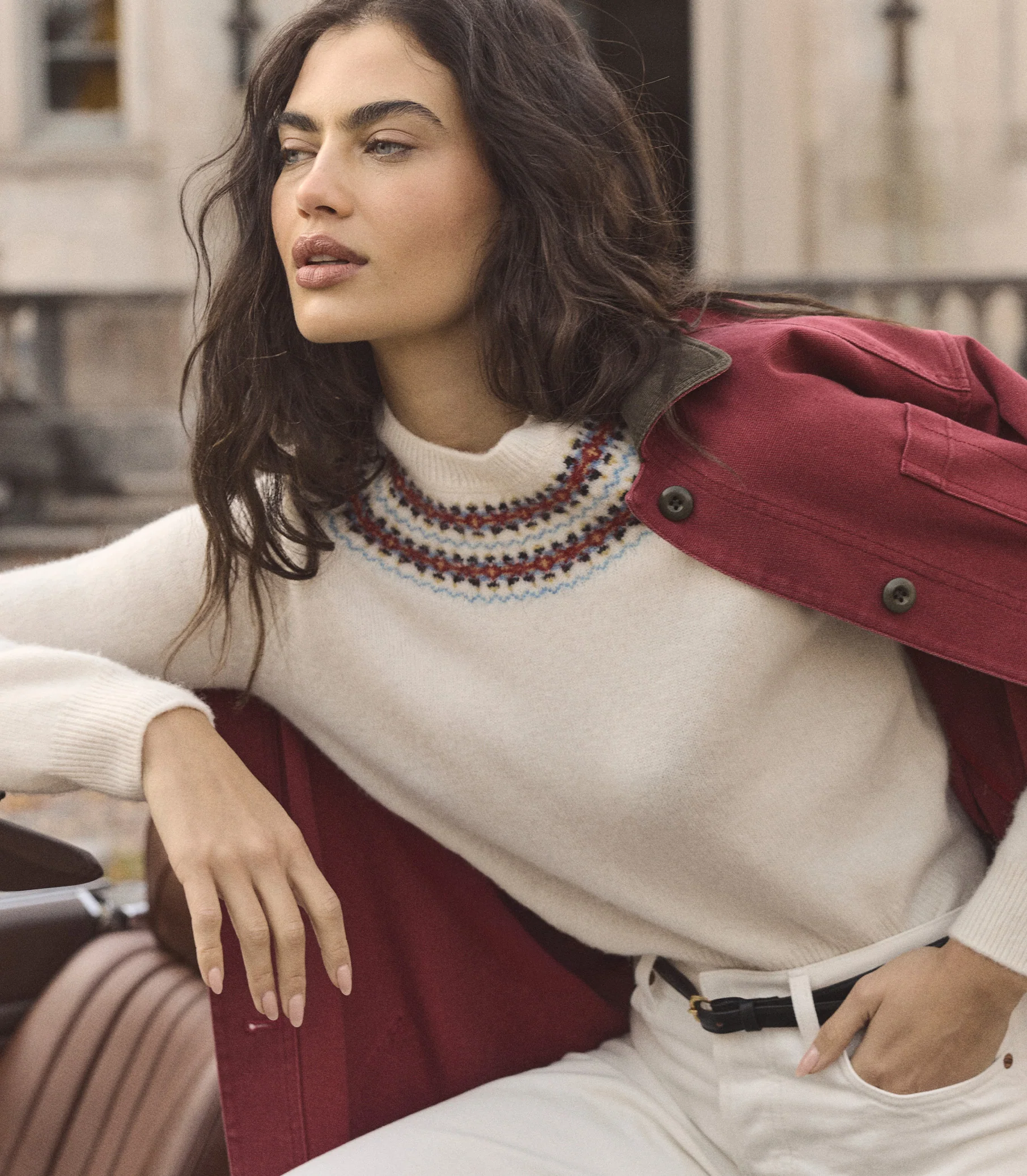 BONIFACE SWEATER -- IVORY ANNECY FAIR ISLE - Image 4