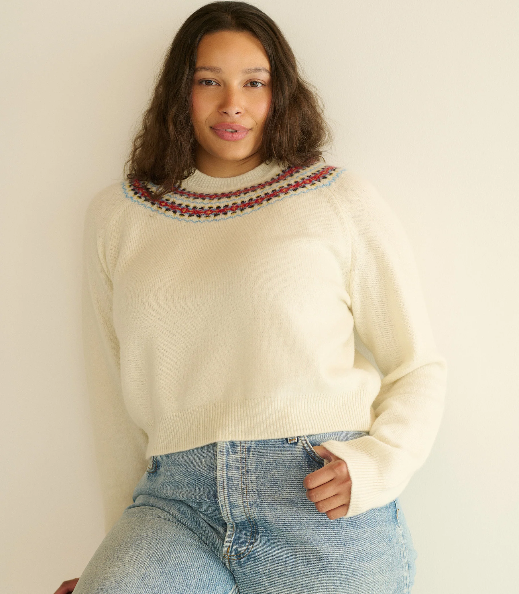 BONIFACE SWEATER -- IVORY ANNECY FAIR ISLE - Image 7