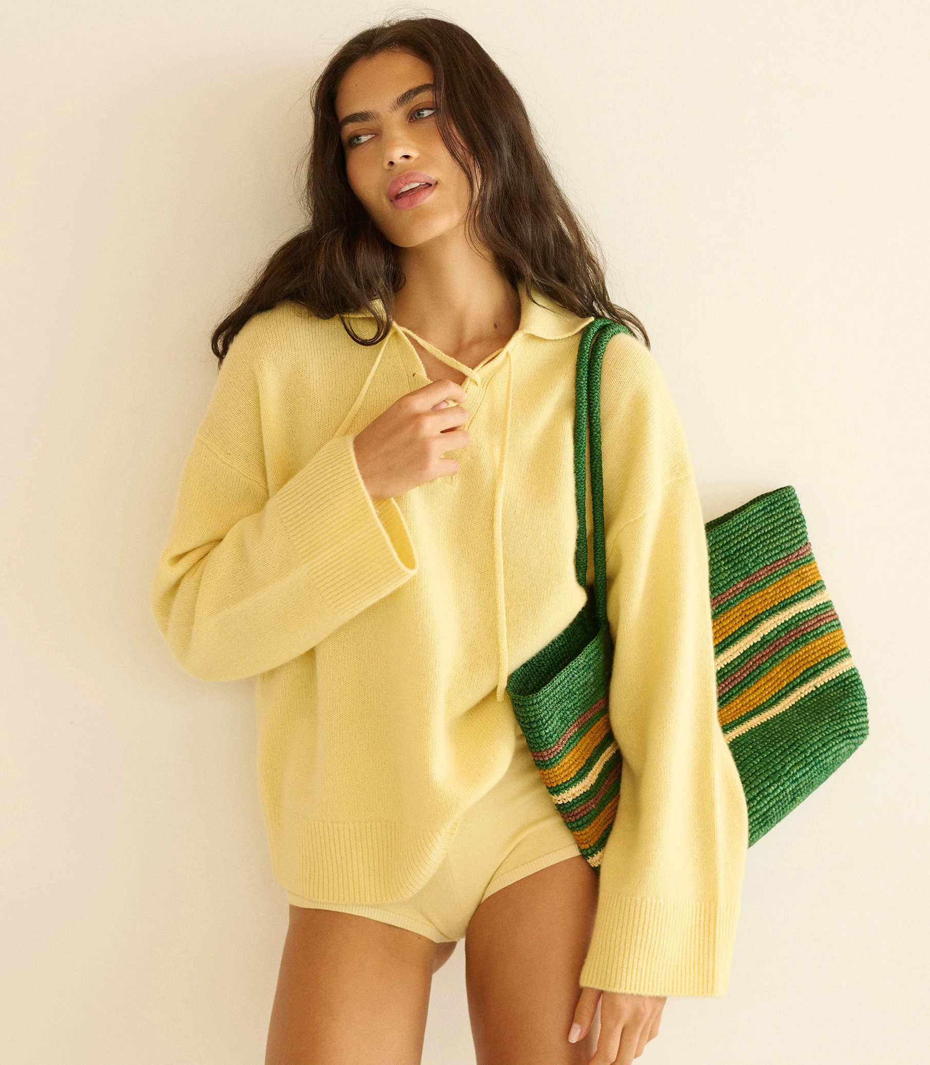 BURKE CASHMERE SWEATER -- WILD HONEYSUCKLE - Image 4