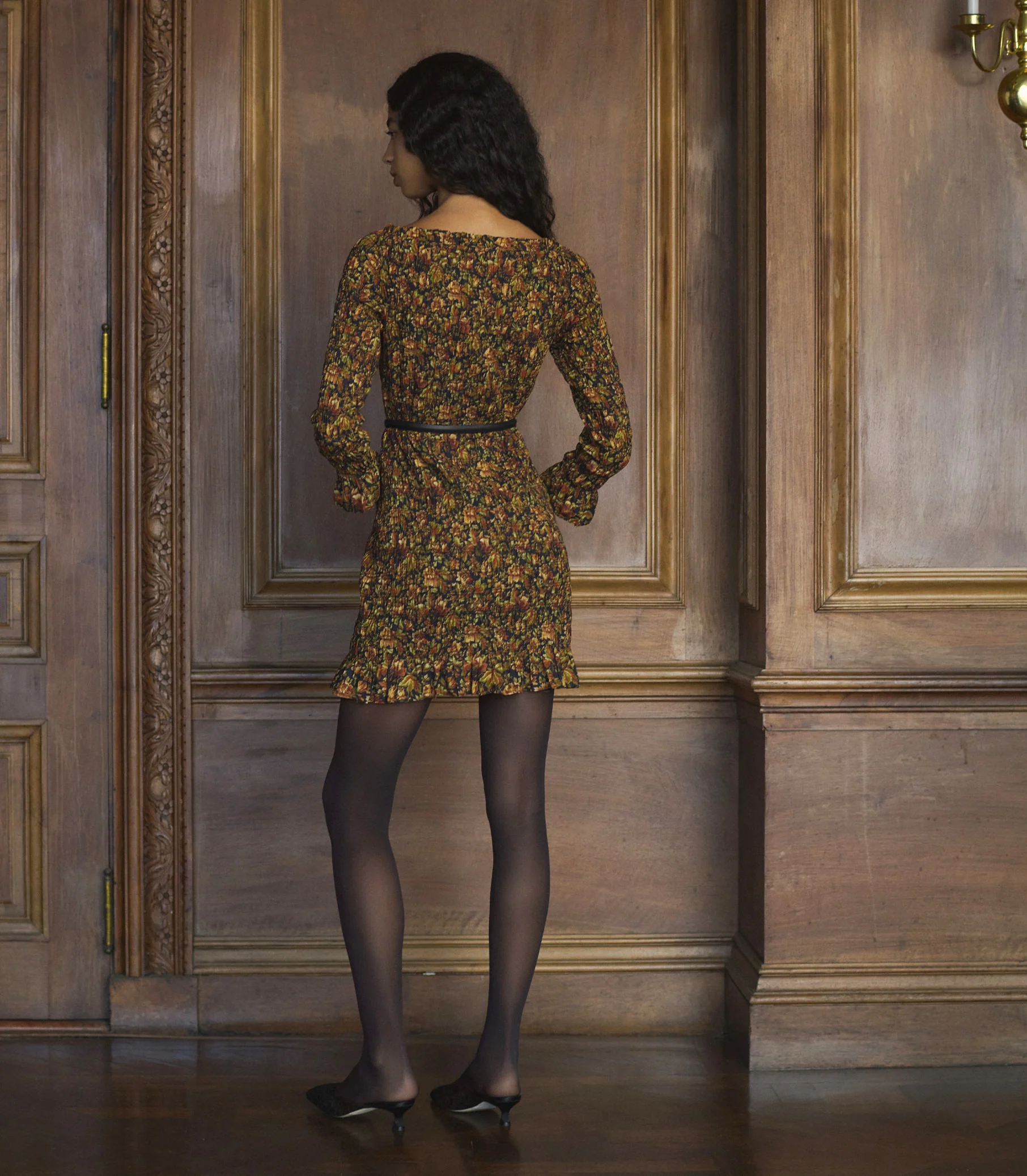 CECILLIA DRESS -- NOIR RÊVE DES JARDINS - Image 5