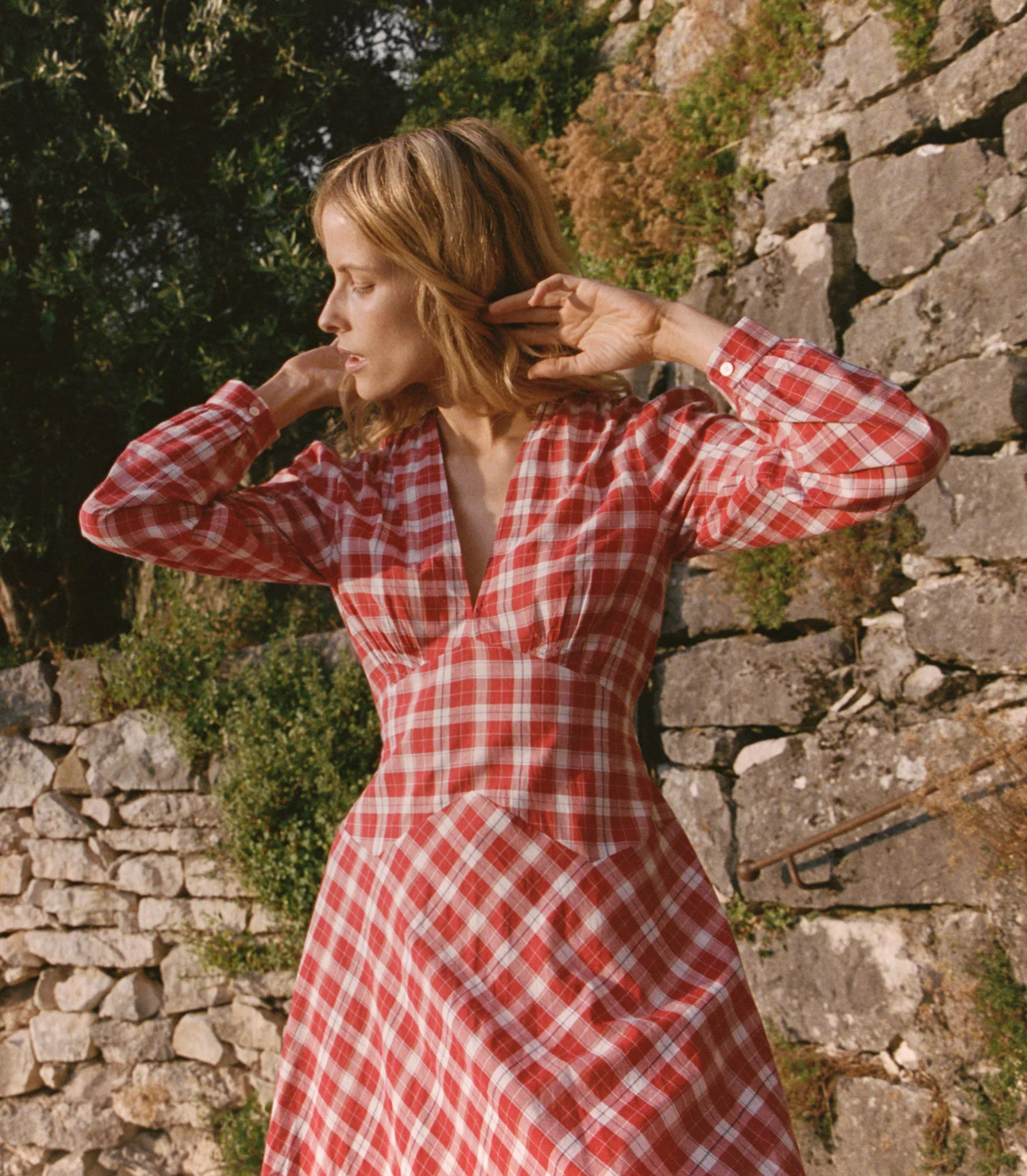 CHARLESTON DRESS -- ALSACE PLAID - Image 4