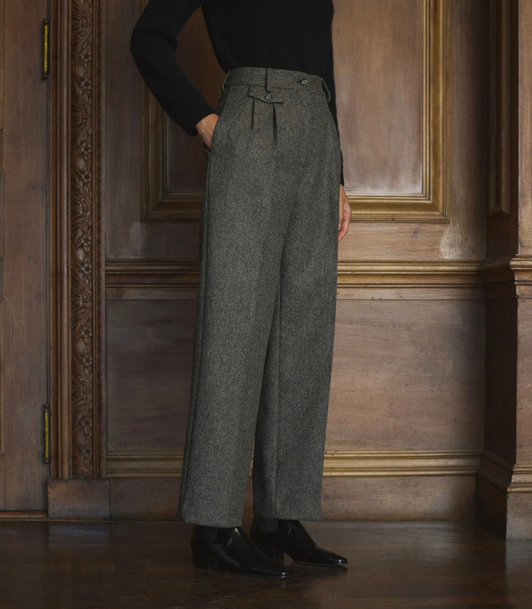 CHESTER PANT -- ENGLISH HERRINGBONE - Image 5