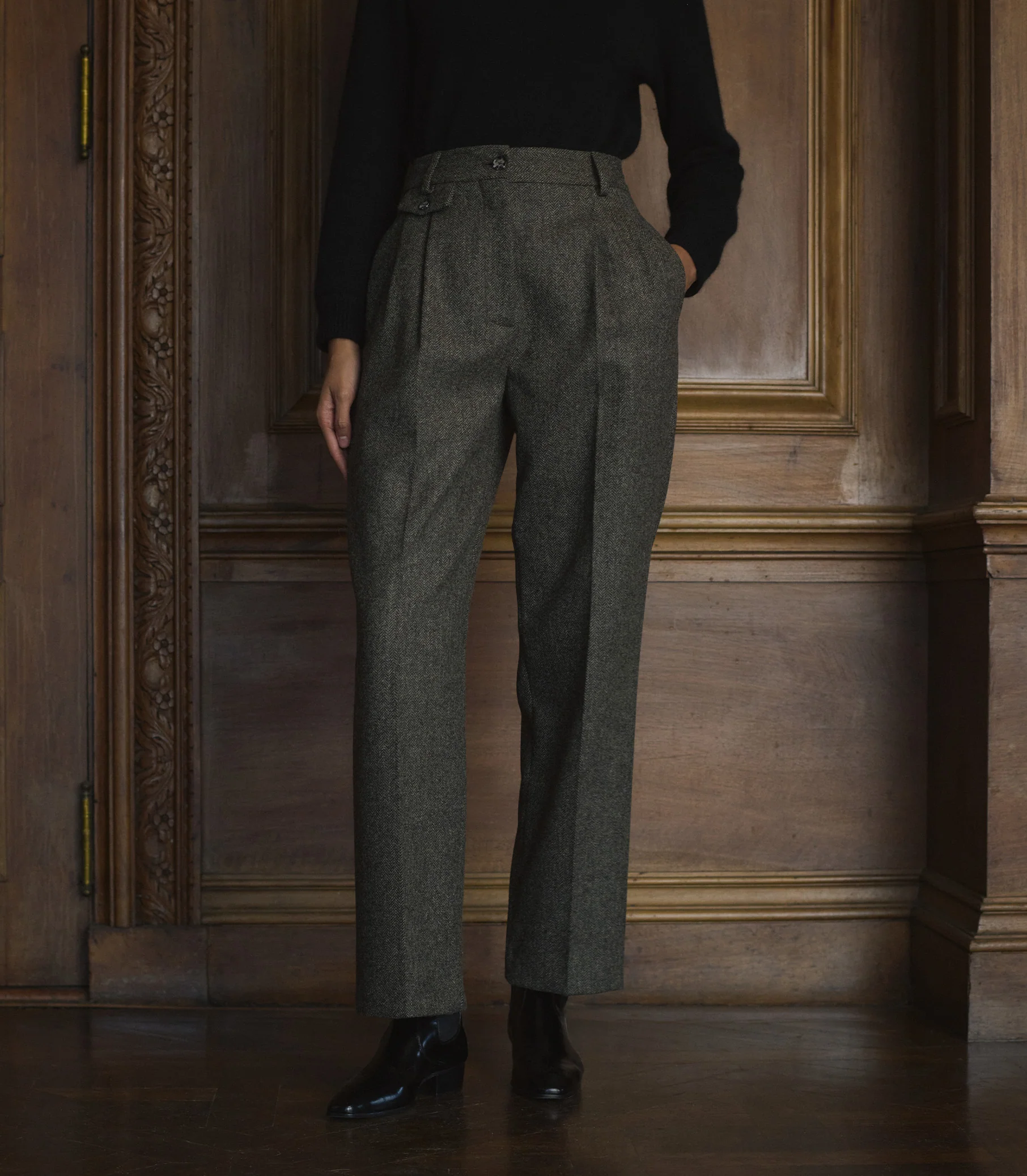 CHESTER PANT -- ENGLISH HERRINGBONE - Image 6