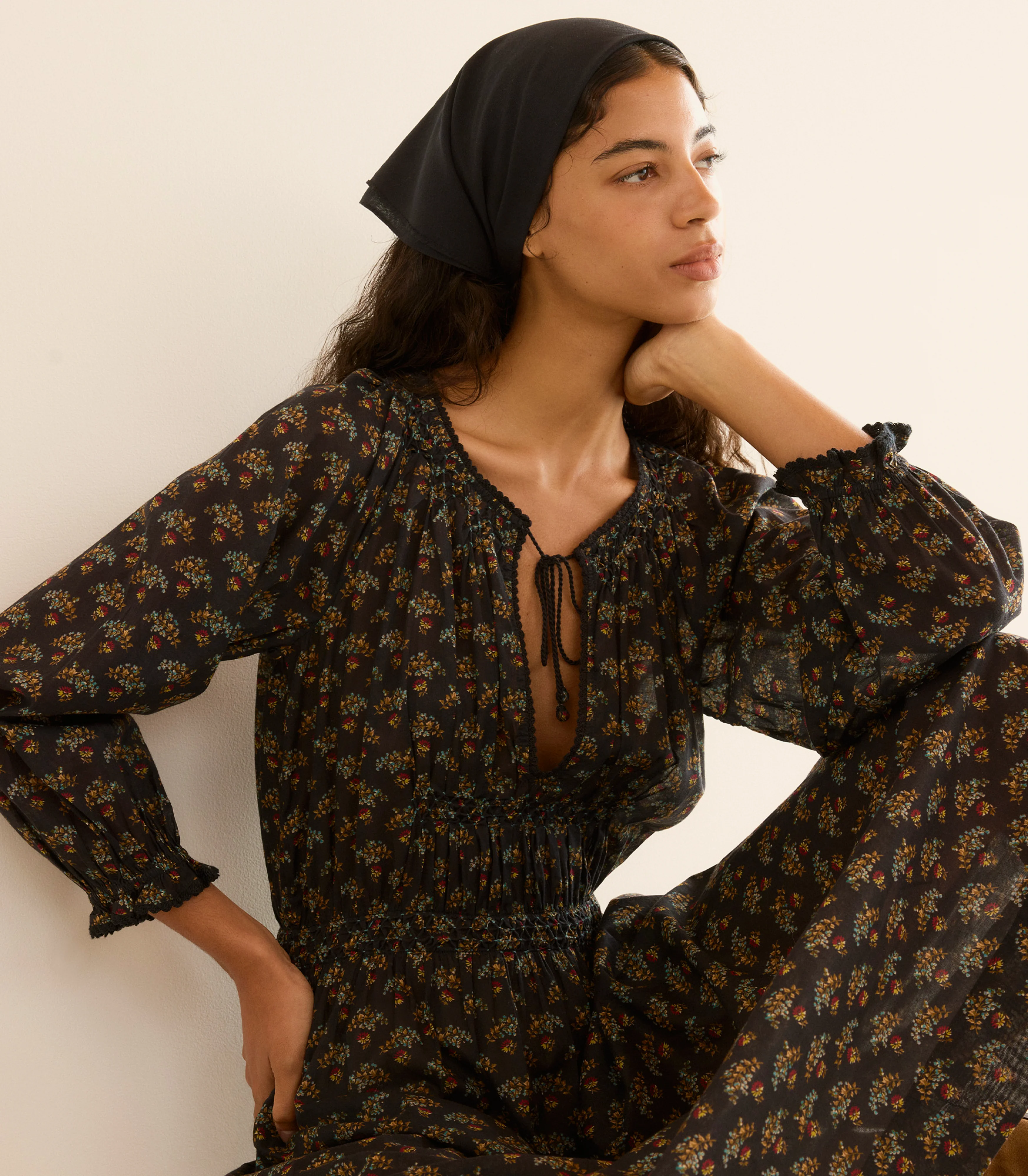 DELFINA DRESS -- DELPHINIUM FLORAL - Image 2