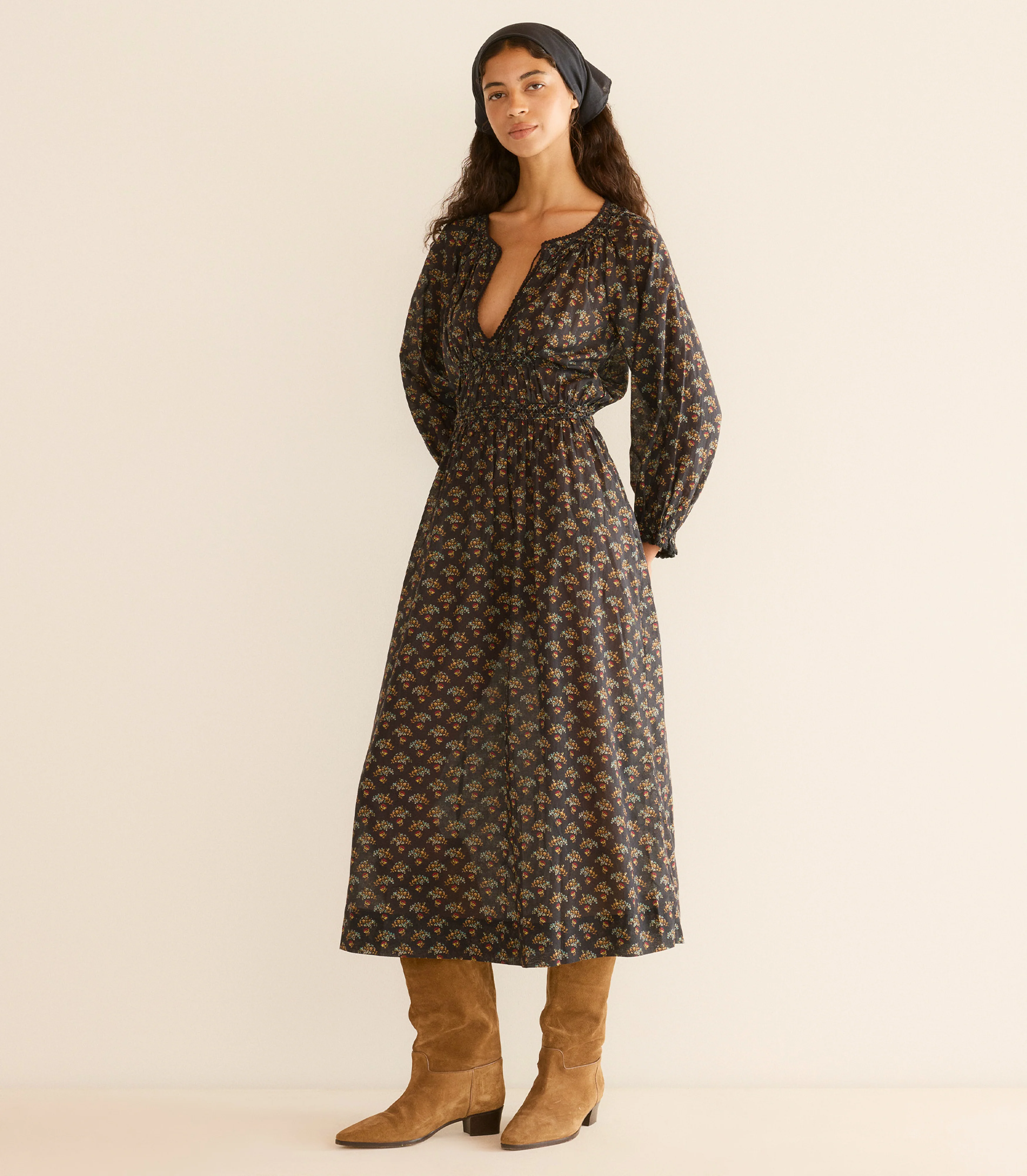 DELFINA DRESS -- DELPHINIUM FLORAL - Image 3