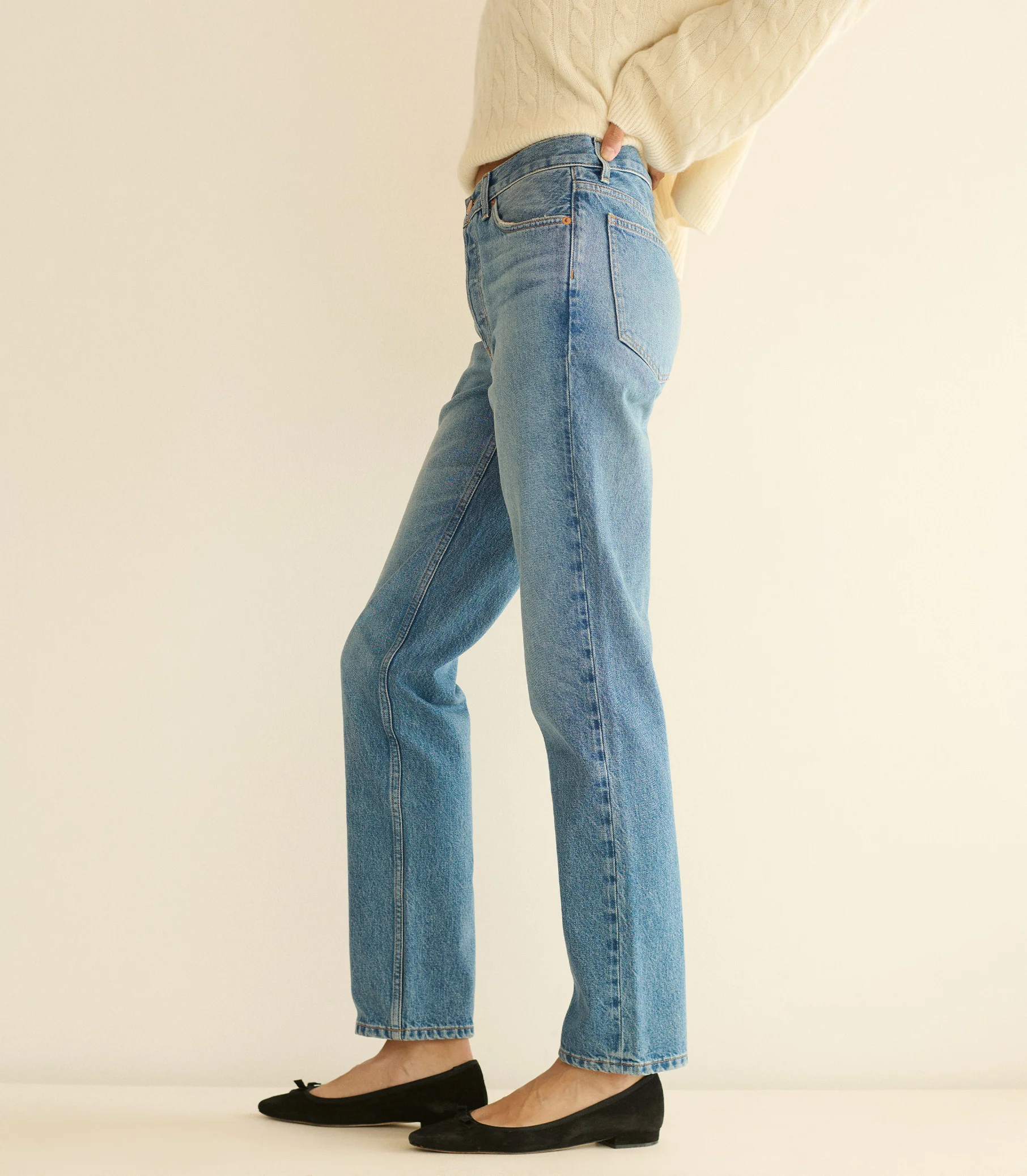 DIANA MID RISE JEAN -- MARVILLE WASH - Image 4