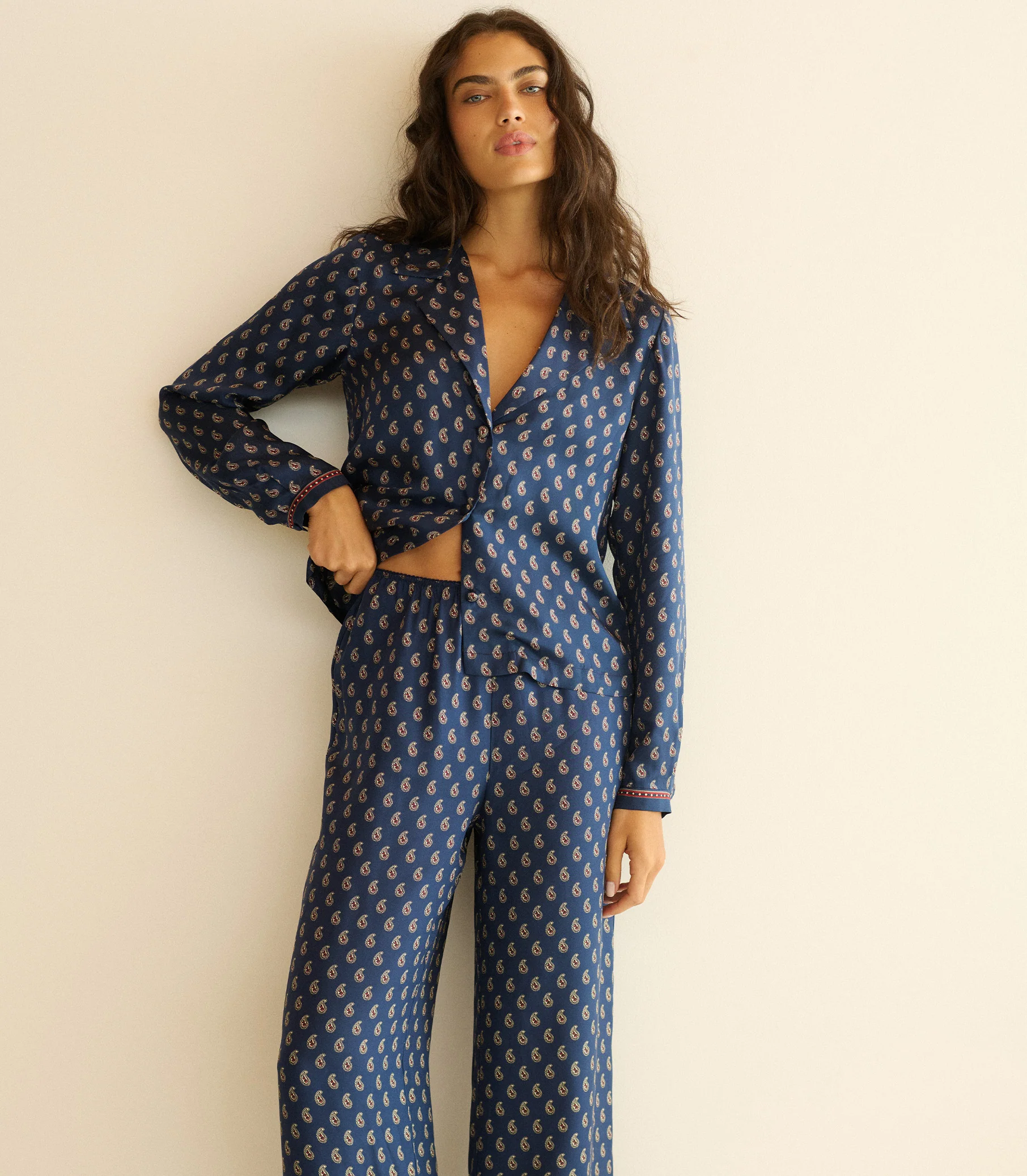 ELENE TOP -- BLEU TAORMINA PAISLEY - Image 2