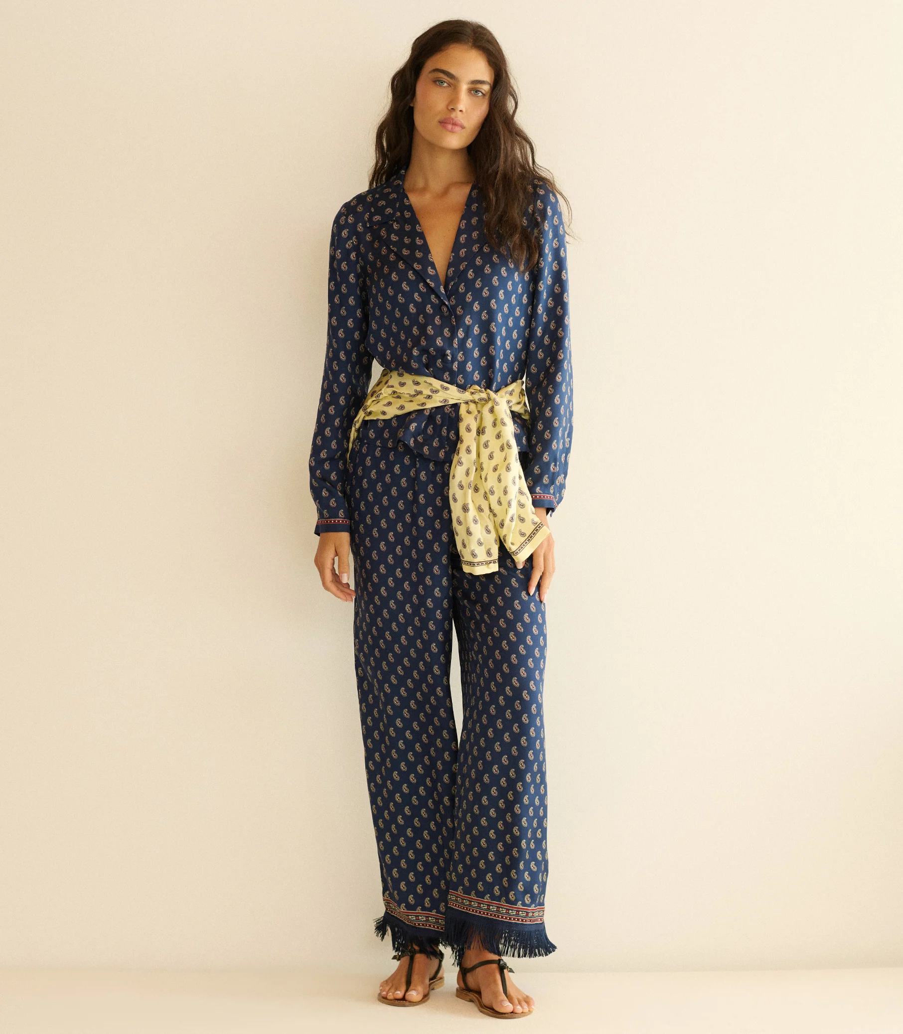 ELENE TOP -- BLEU TAORMINA PAISLEY - Image 4