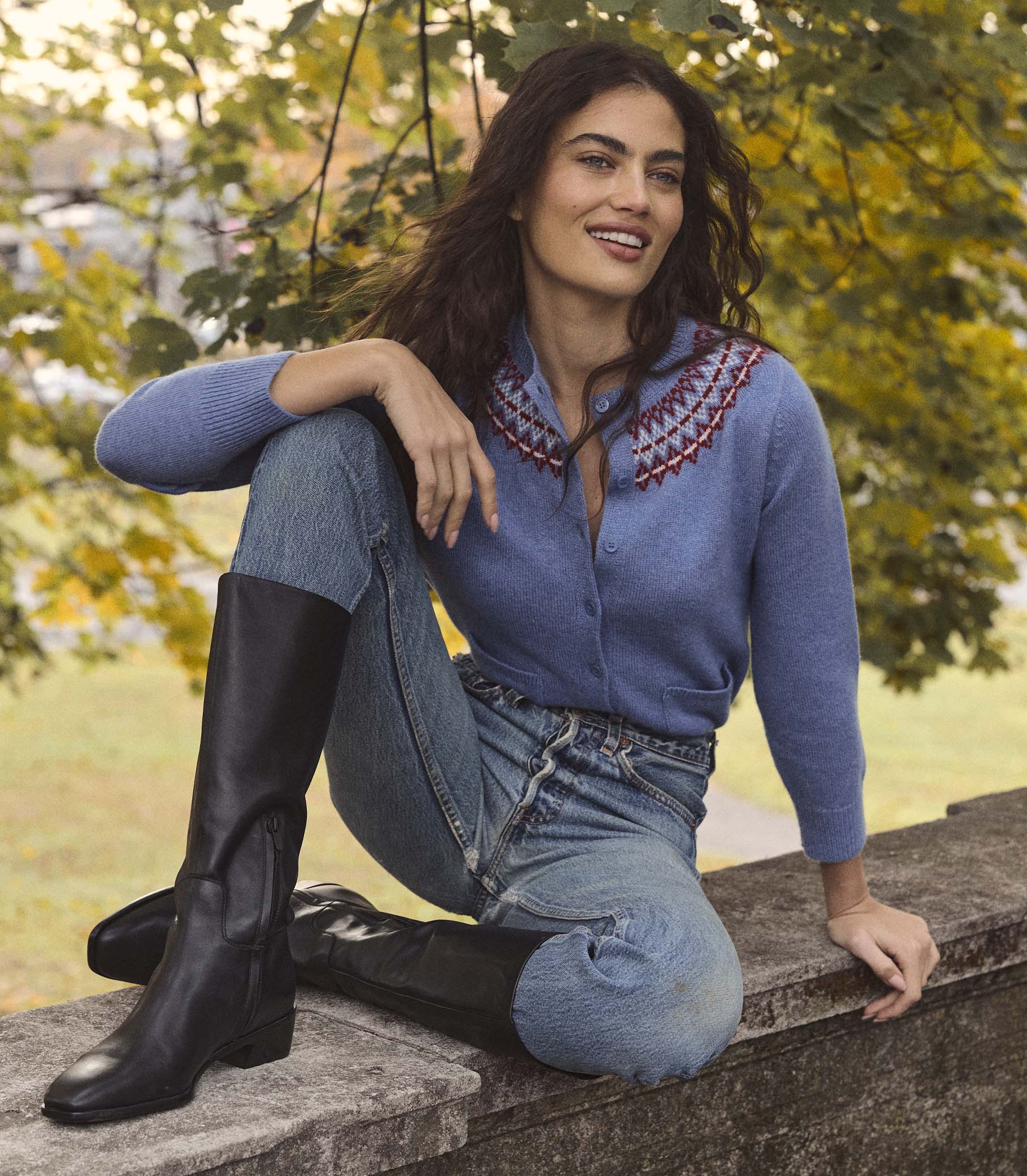 ELLIOT CASHMERE CARDIGAN -- VASHON JACQUARD - Image 2