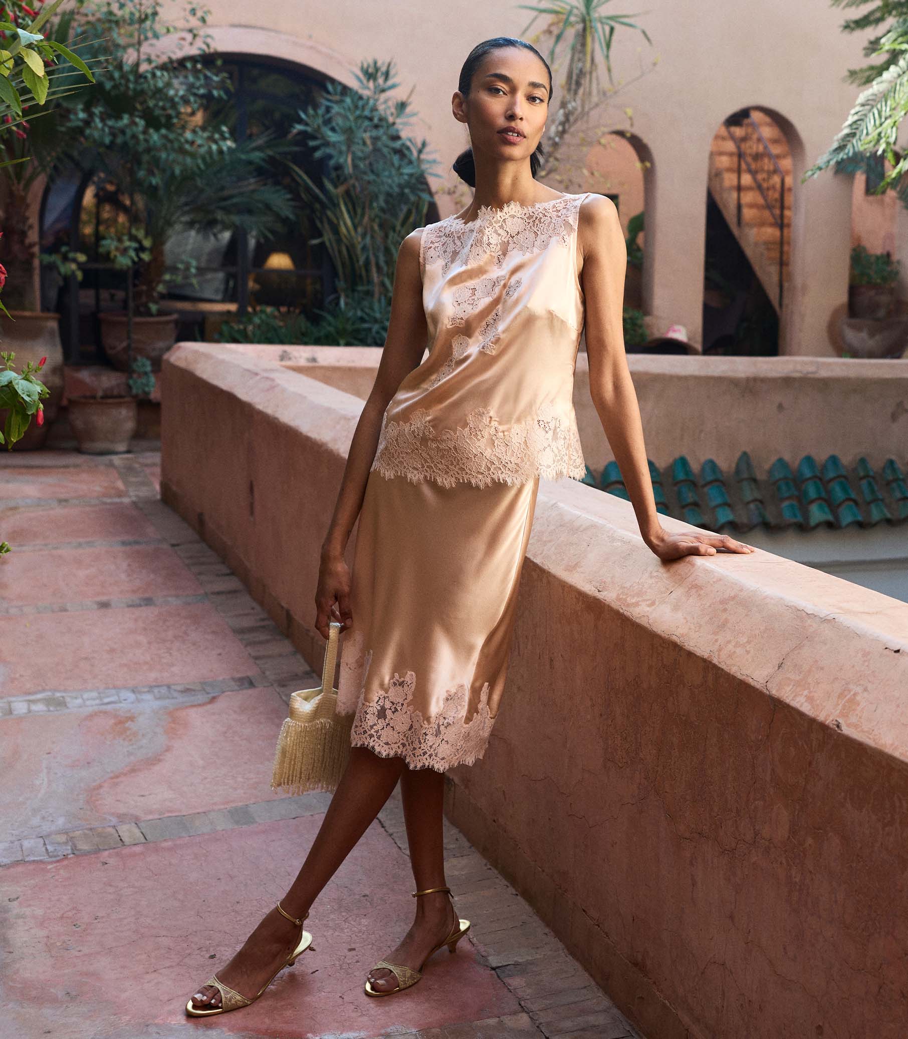 ELOWETTE SKIRT -- PEACH SORBET - Image 2