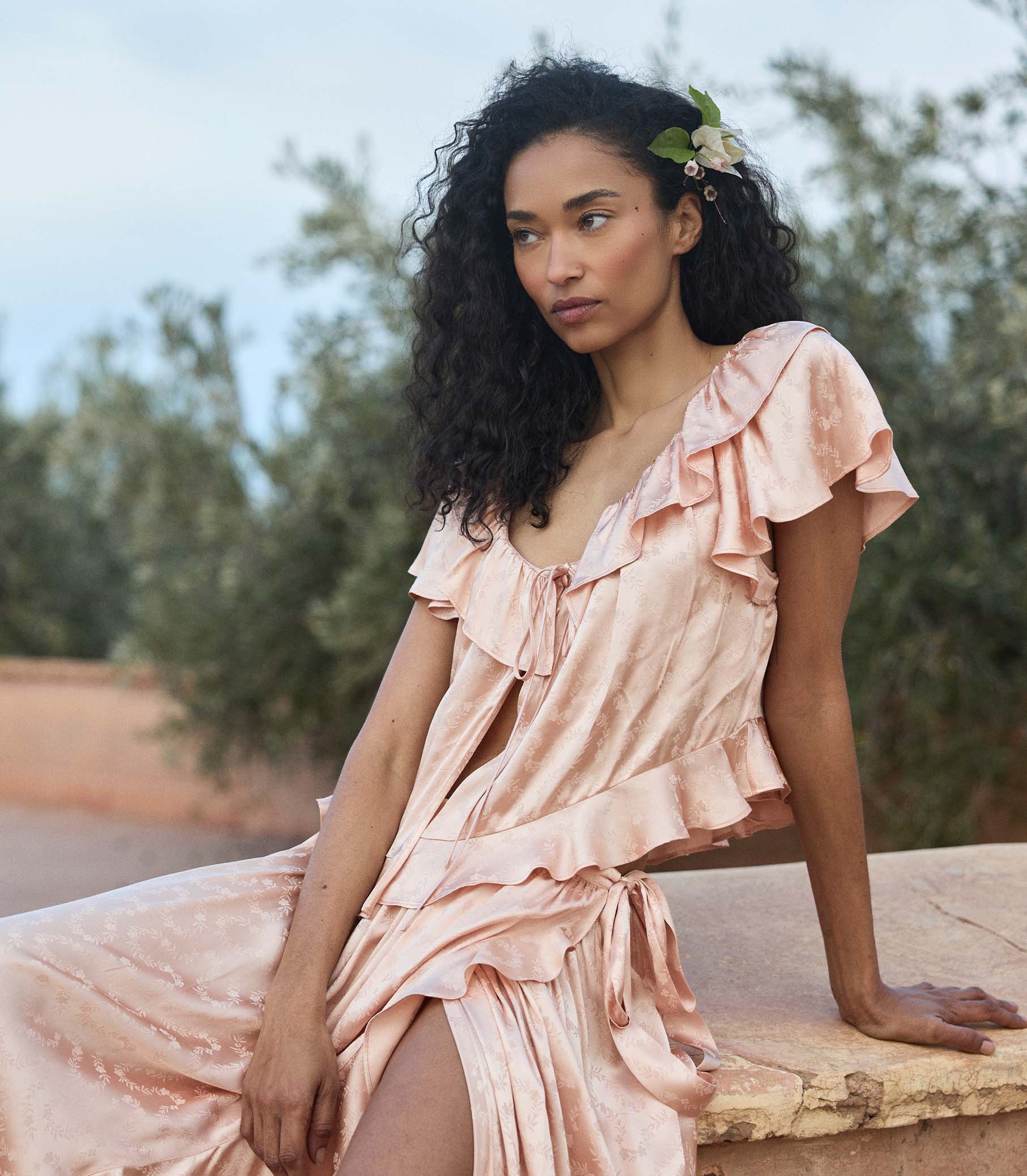 FLORIETTE TOP -- PEACH SORBET - Image 2