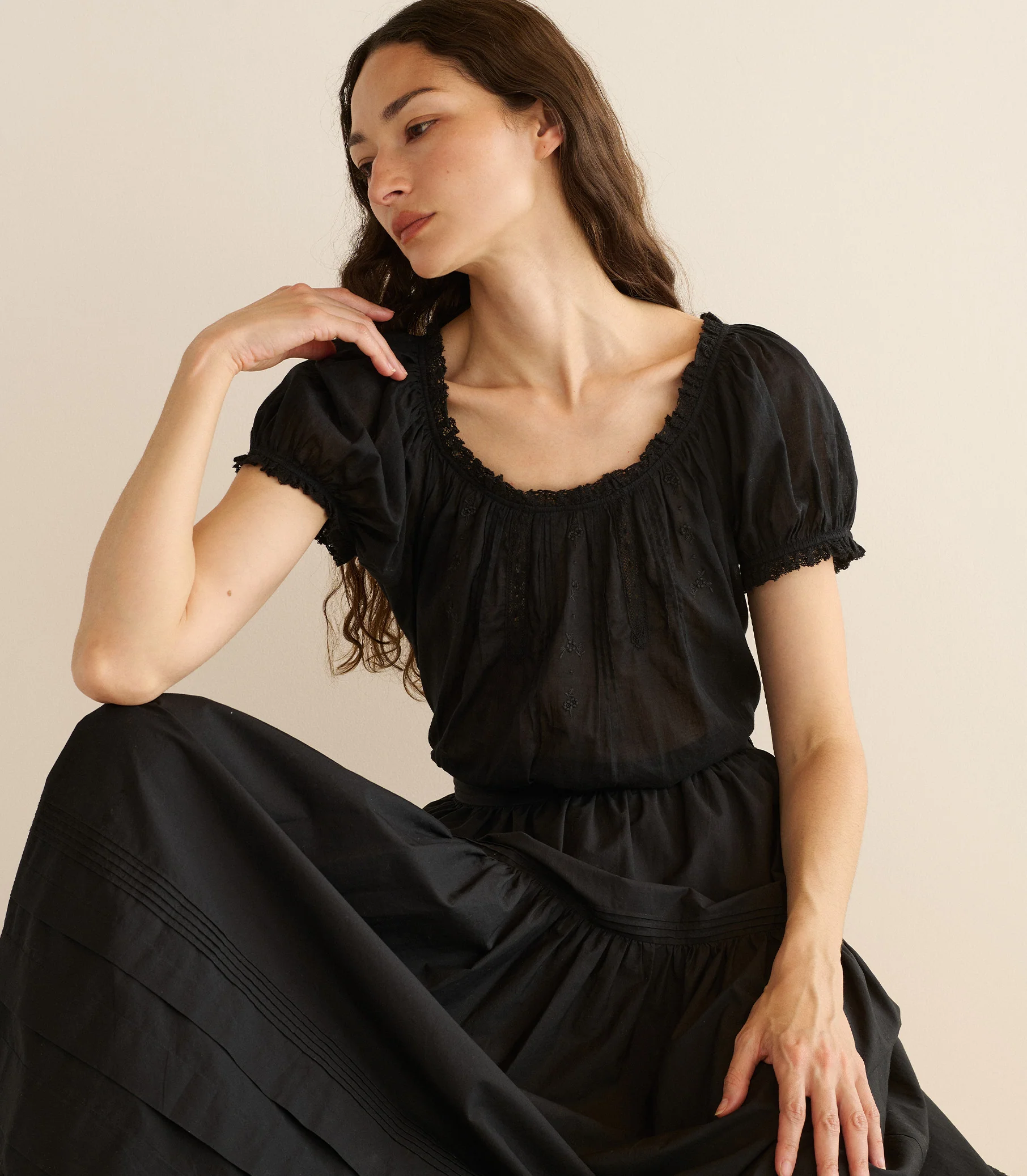 FREDERICA TOP -- BLACK - Image 2