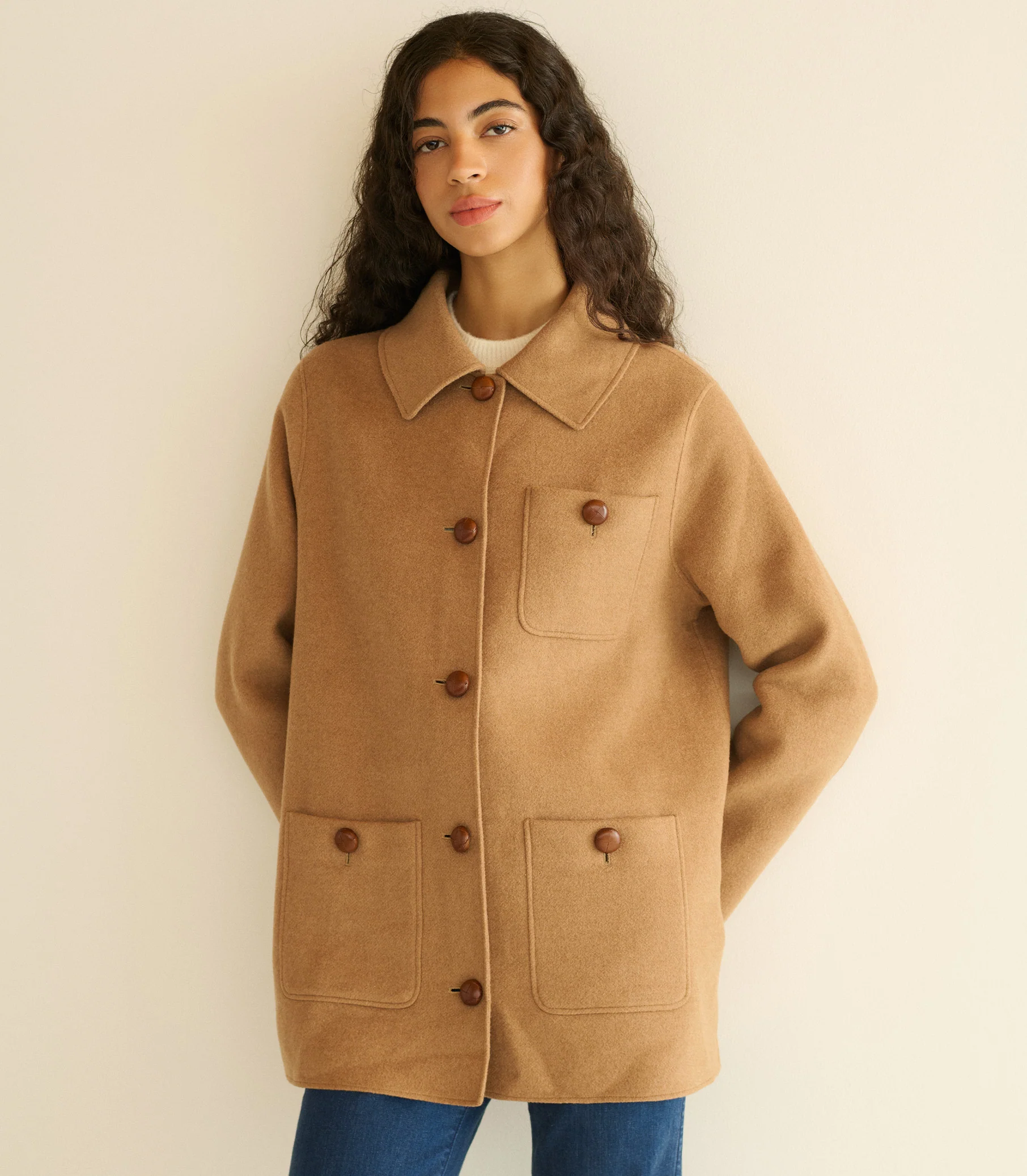 GERMAIN COAT -- LIGHT KHAKI - Image 2