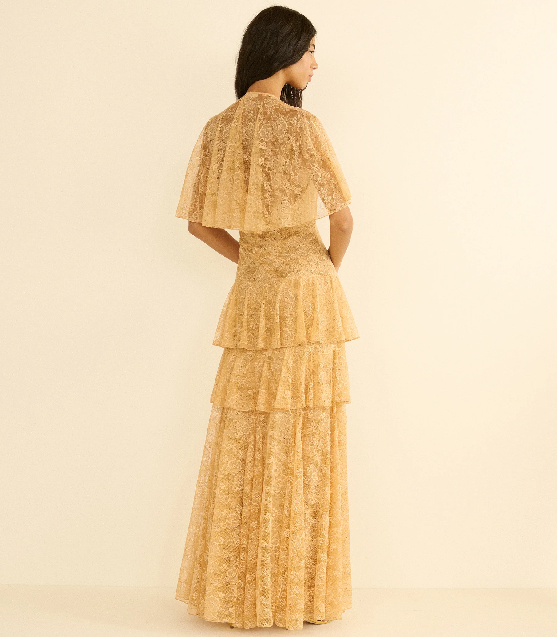 GWYNETH DRESS -- BEIGE PEARL - Image 8