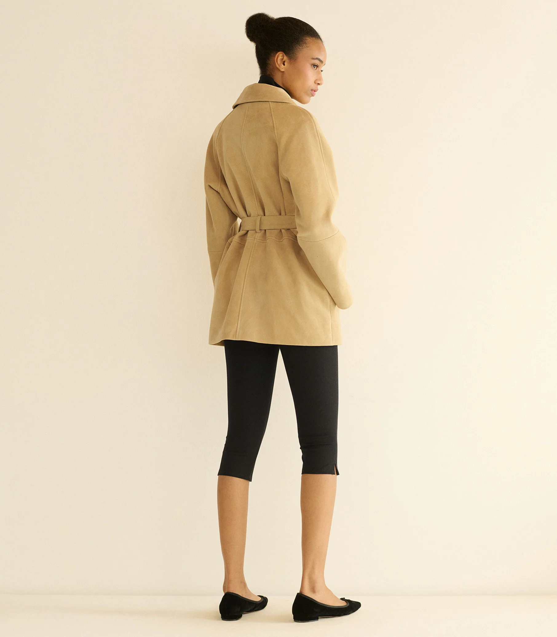 HUTTON SUEDE TRENCH -- BLONDE - Image 8