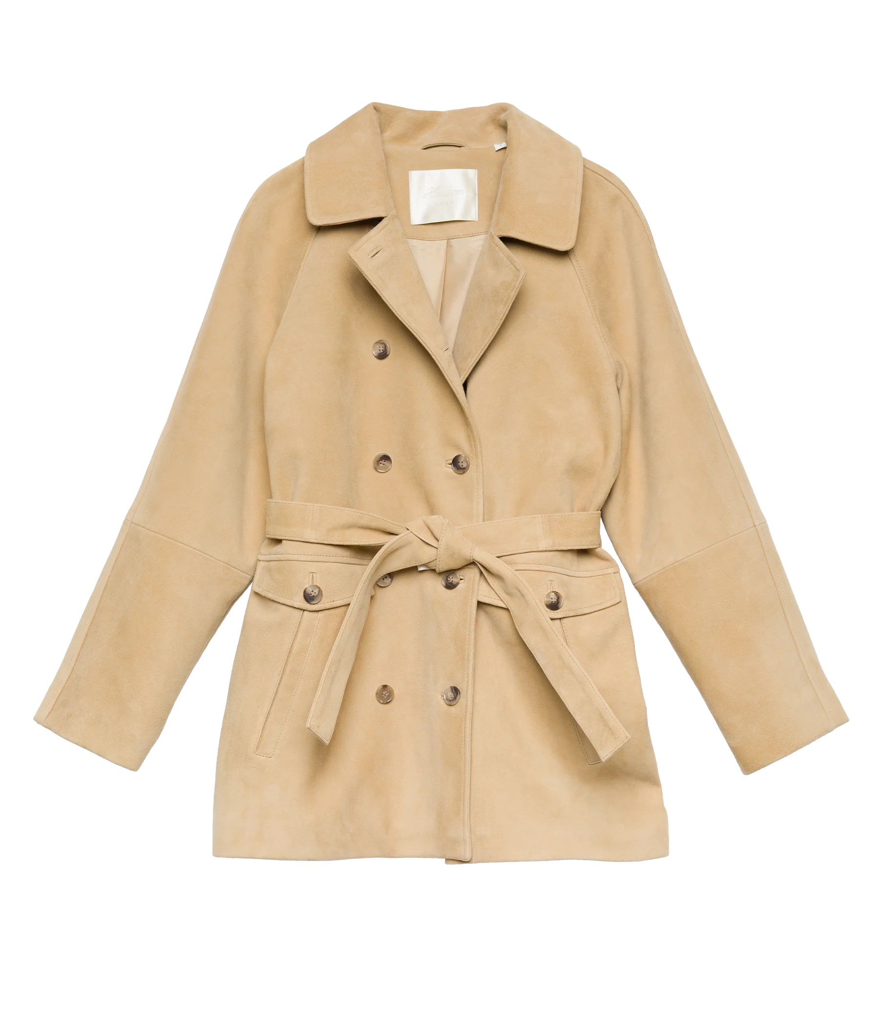 HUTTON SUEDE TRENCH -- BLONDE - Image 9