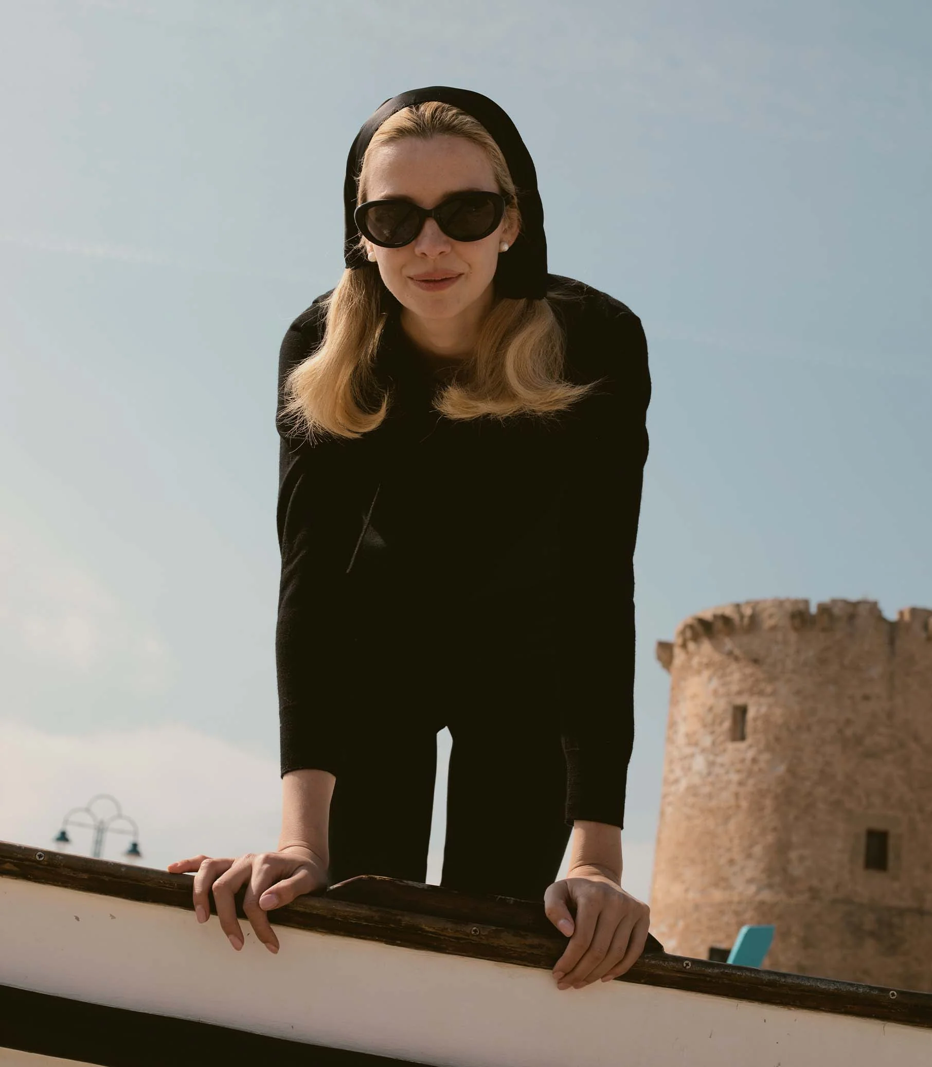 DÔEN BY GARRETT LEIGHT INGÉNUE SUNGLASSES -- BLACK - Image 3