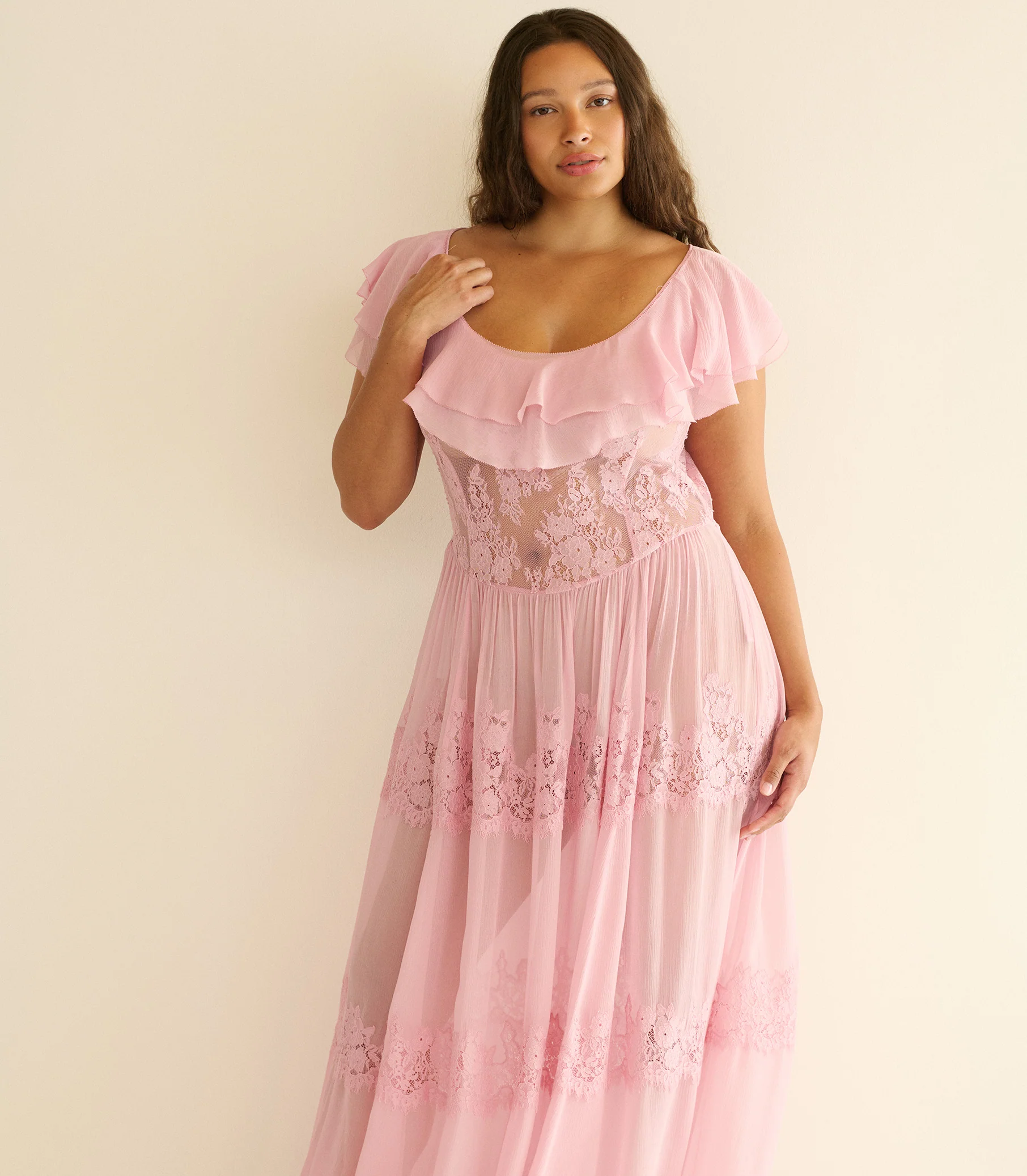 JOYELLE DRESS -- PINK HYDRANGEA - Image 2