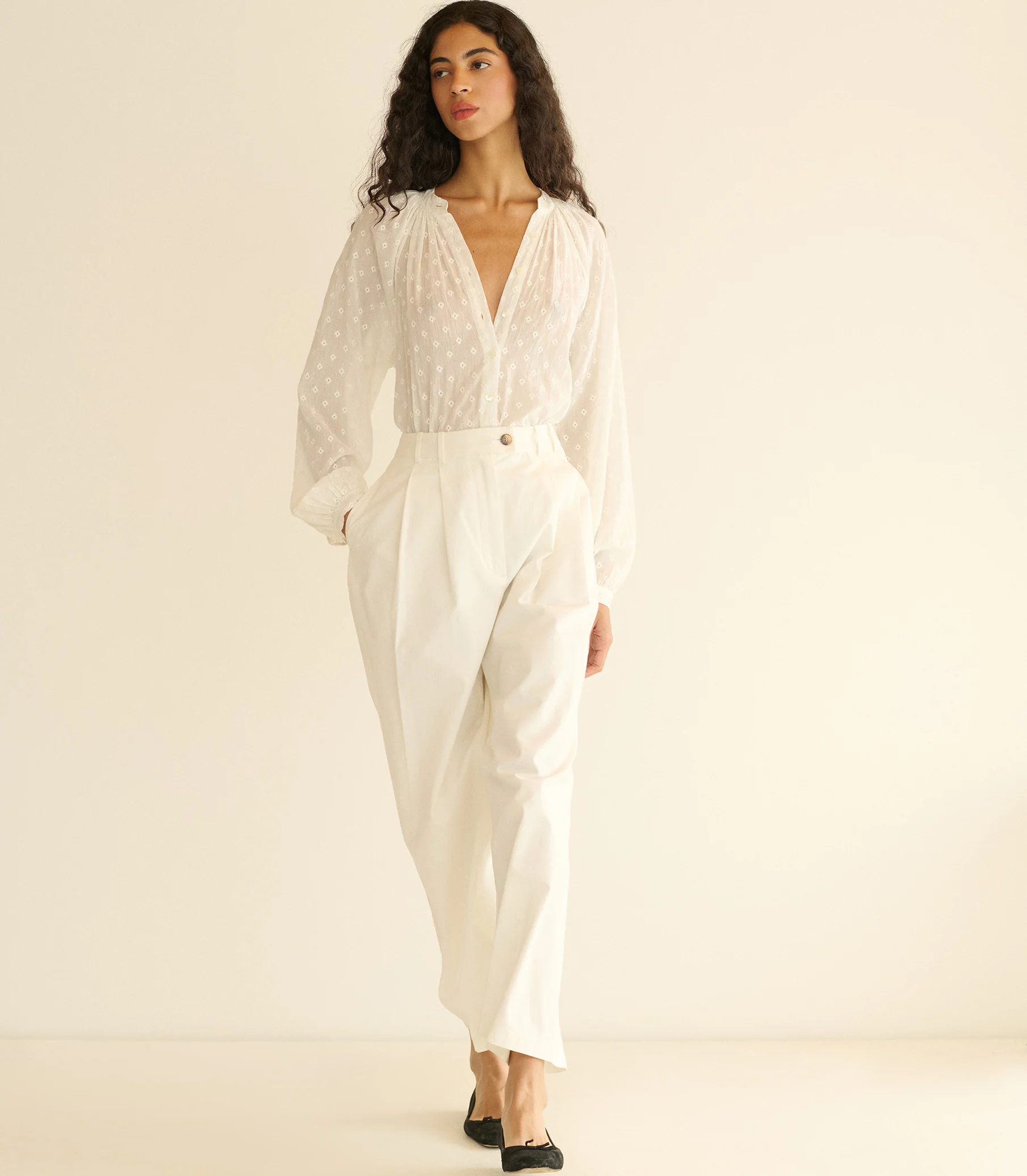 JULIENNE TOP -- SALT MARSEILLE EMBROIDERY - Image 3