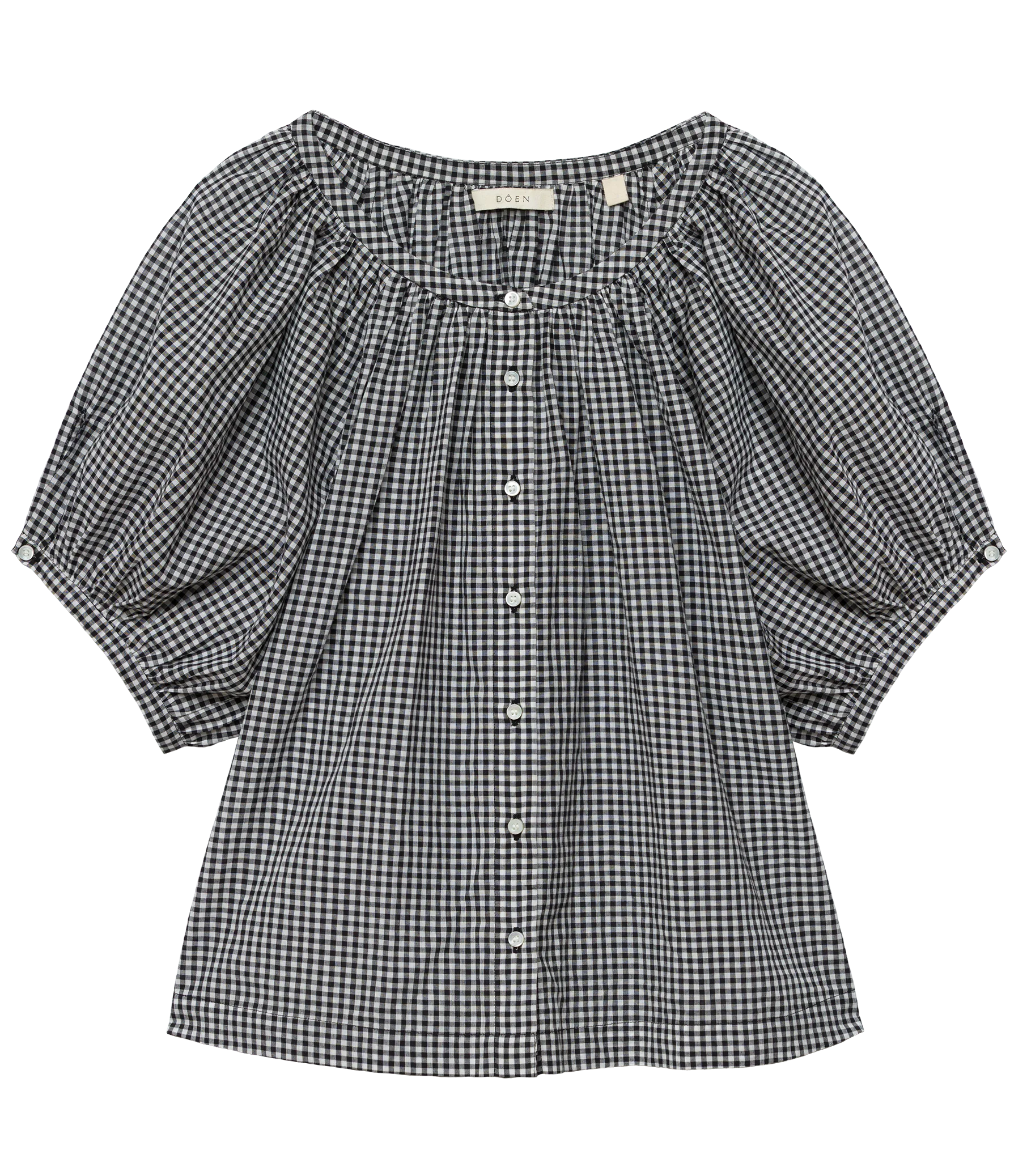 JUNE TOP -- NOIR LA MADDALENA GINGHAM - Image 11