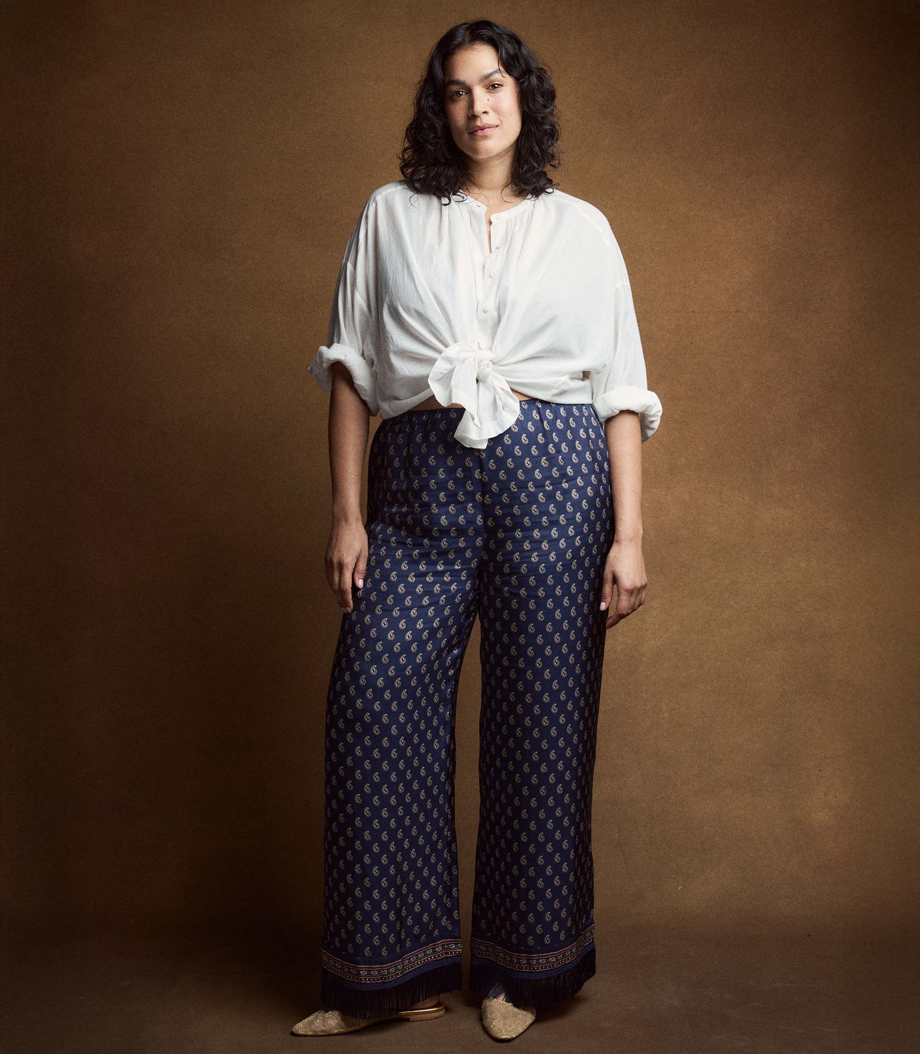 LAVON FRINGE PANT -- BLEU TAORMINA PAISLEY - Image 10