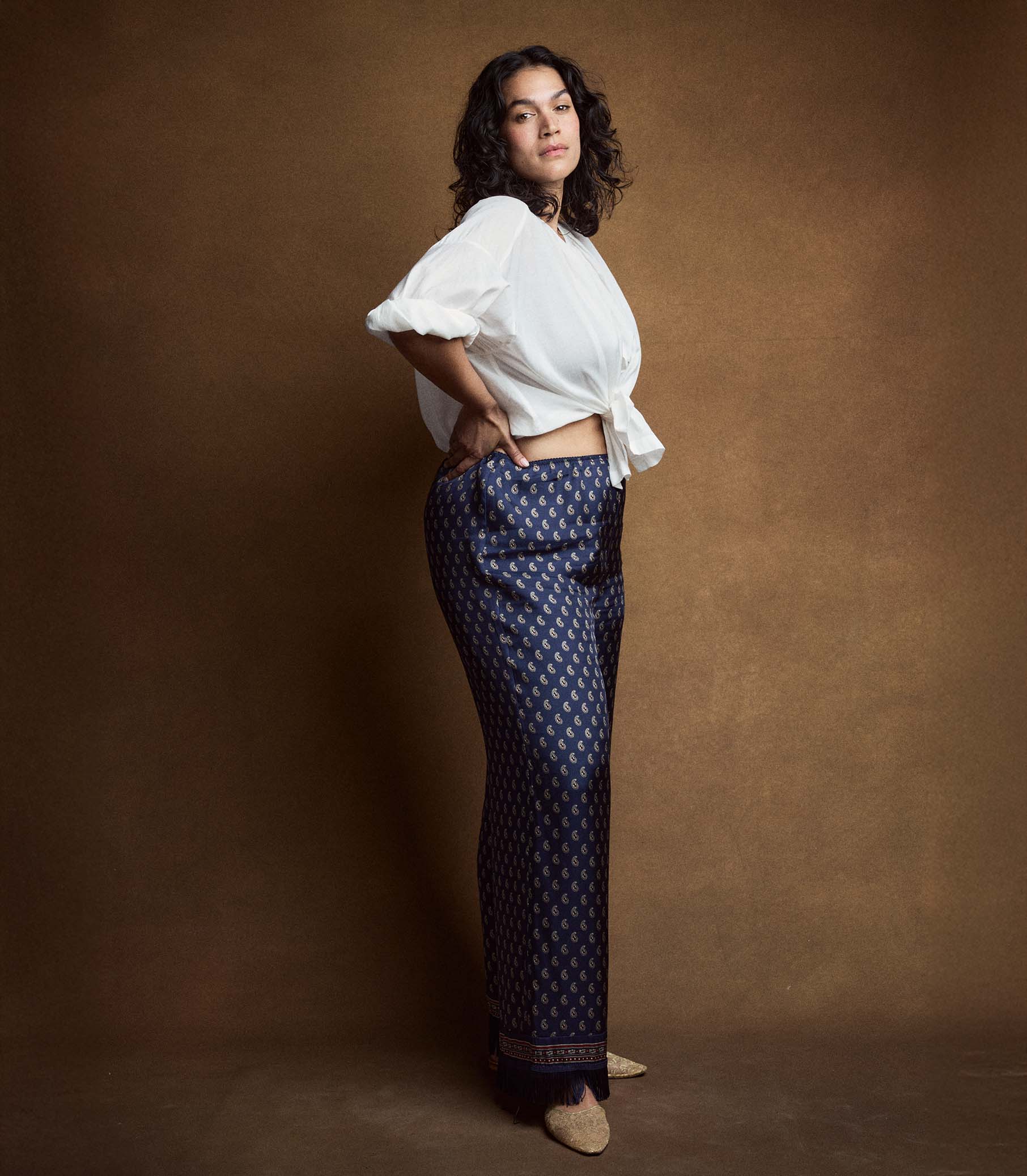 LAVON FRINGE PANT -- BLEU TAORMINA PAISLEY - Image 11