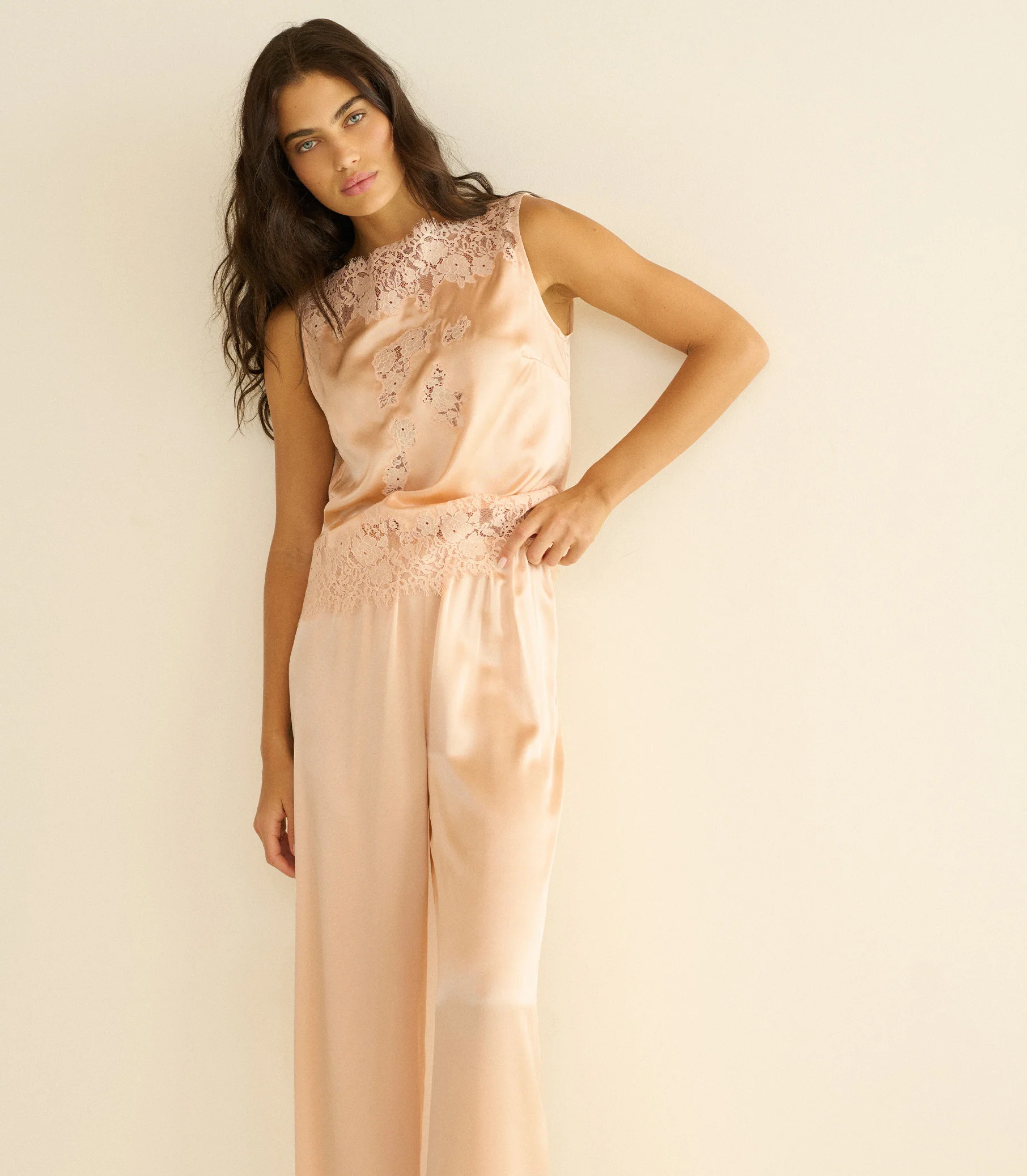 LAVON FRINGE PANT -- PEACH SORBET - Image 3