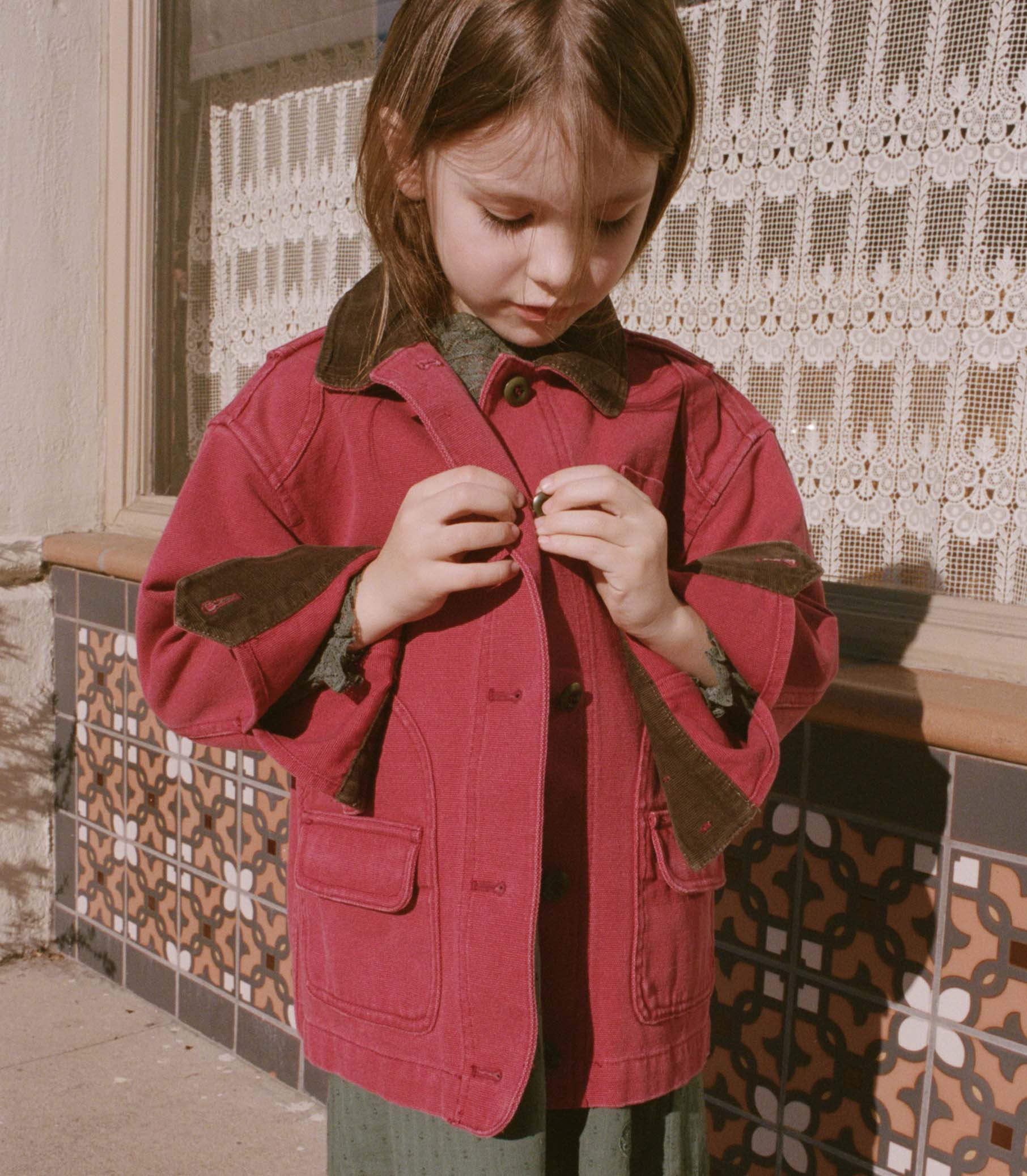 LITTLE PASCUAL JACKET -- WASHED CRIMSON - Image 3