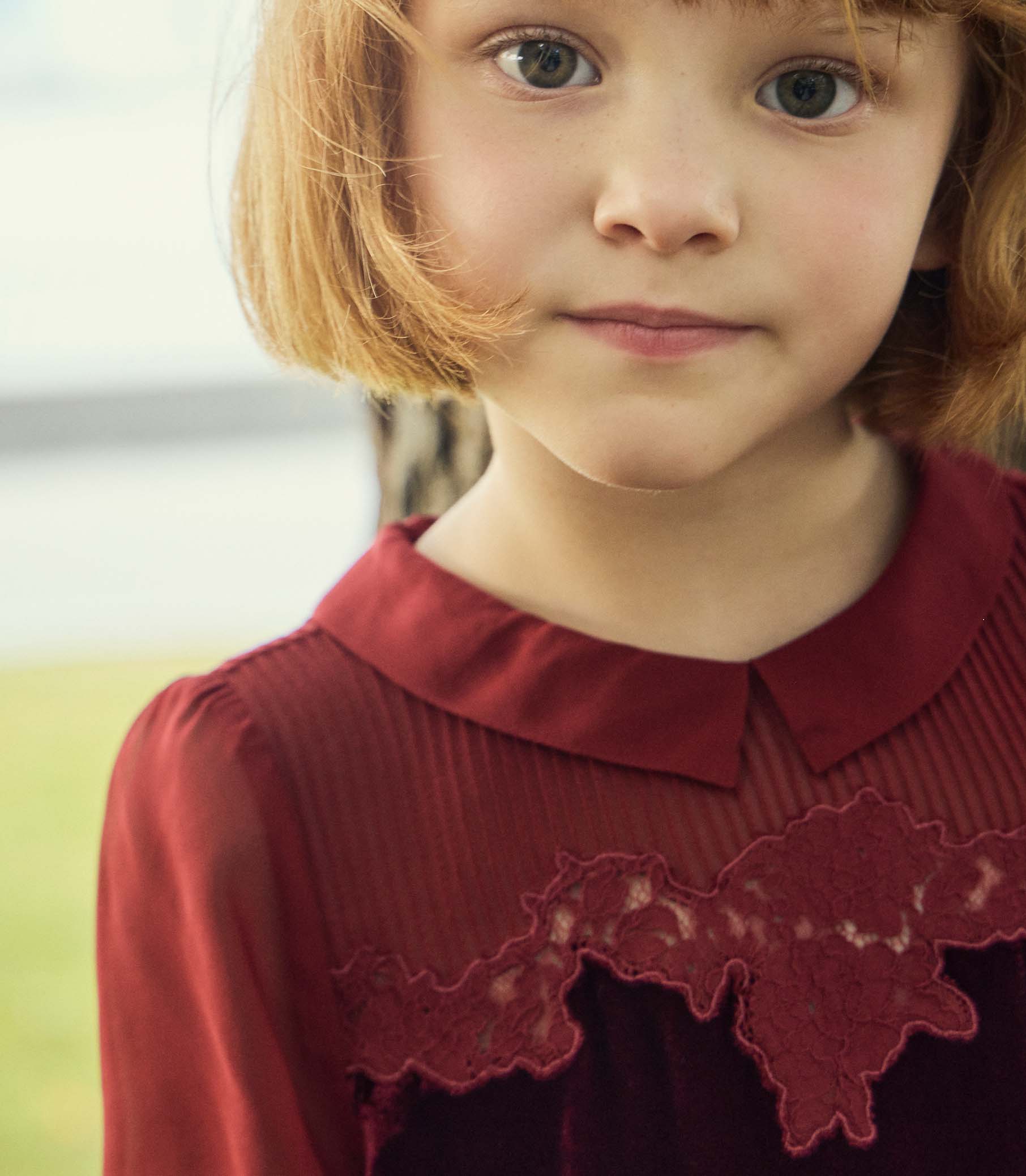LITTLE MADELYNNE DRESS -- VINO ROSSO - Image 3
