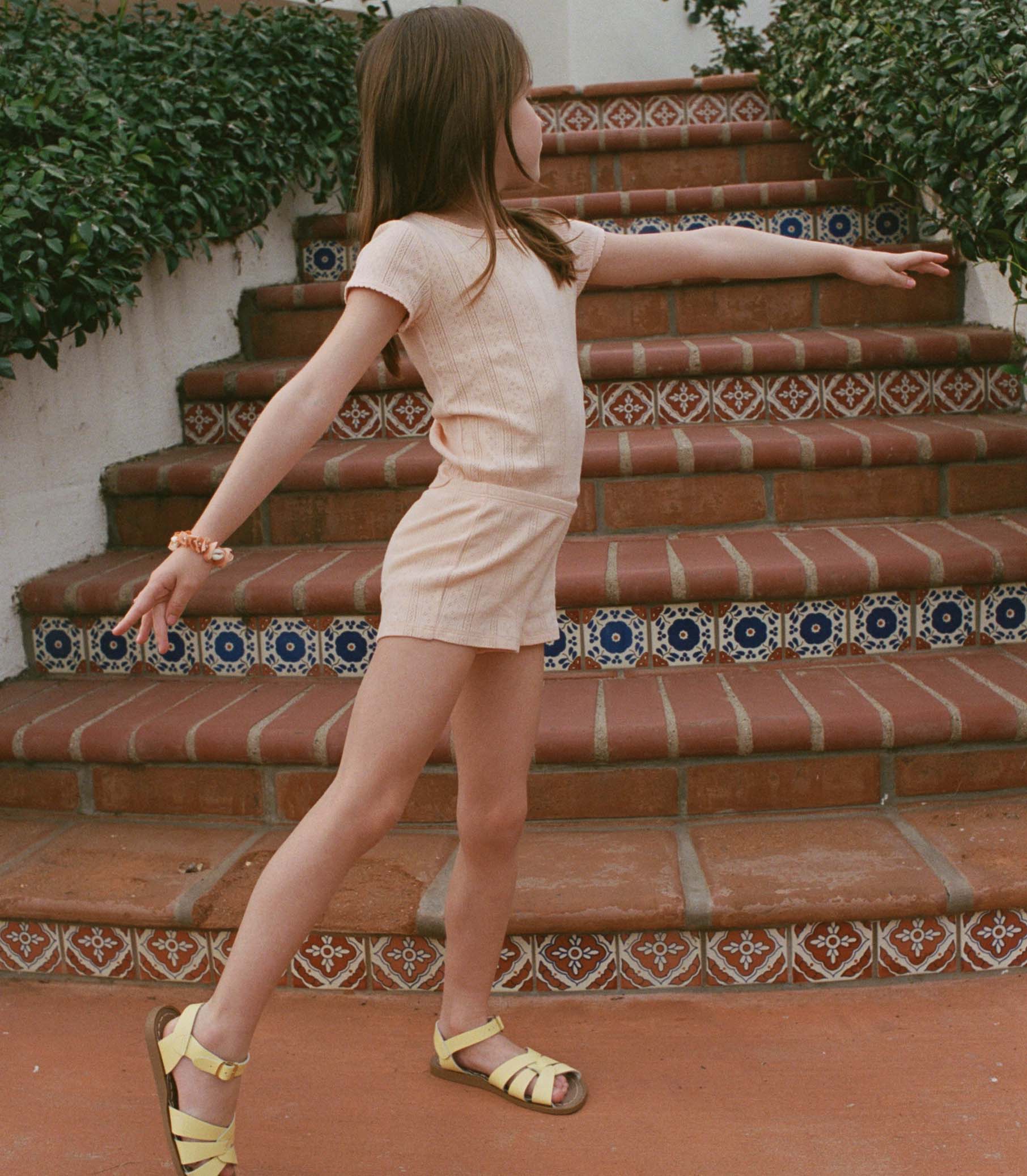 LITTLE VIVI TEE -- PEACH SORBET - Image 3