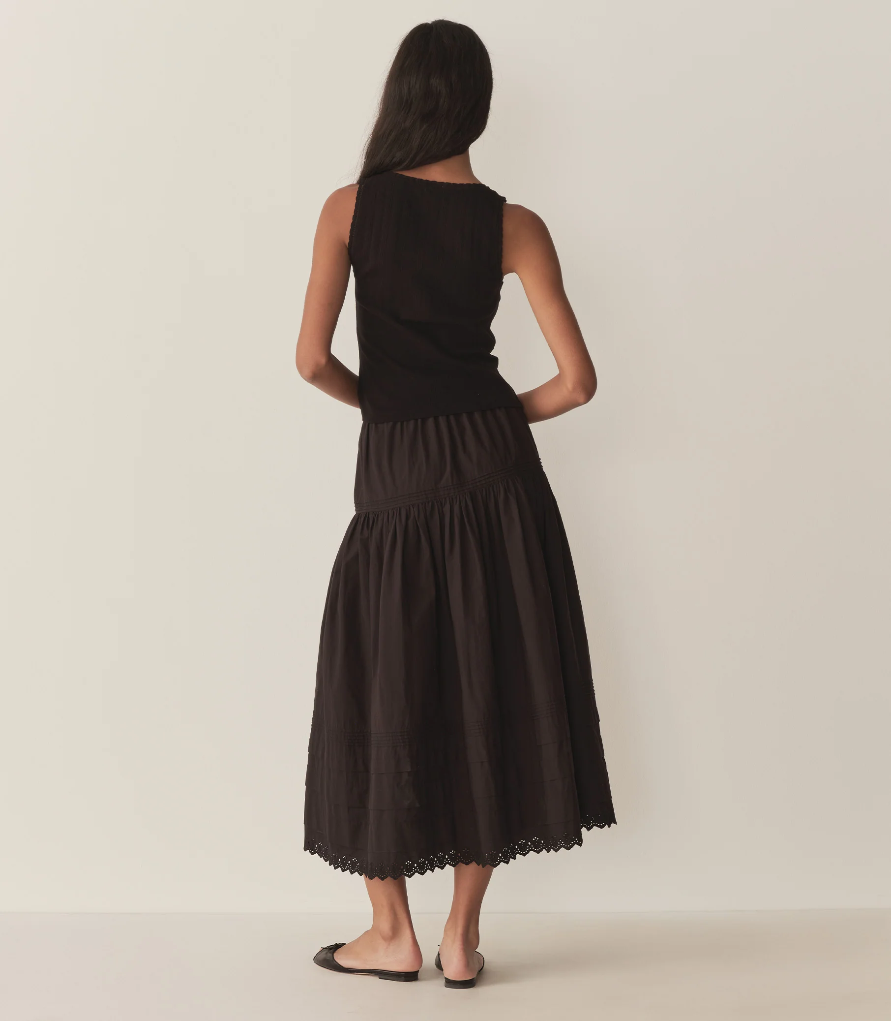 LOIS TANK -- BLACK QUELLE JOLIE POINTELLE - Image 8