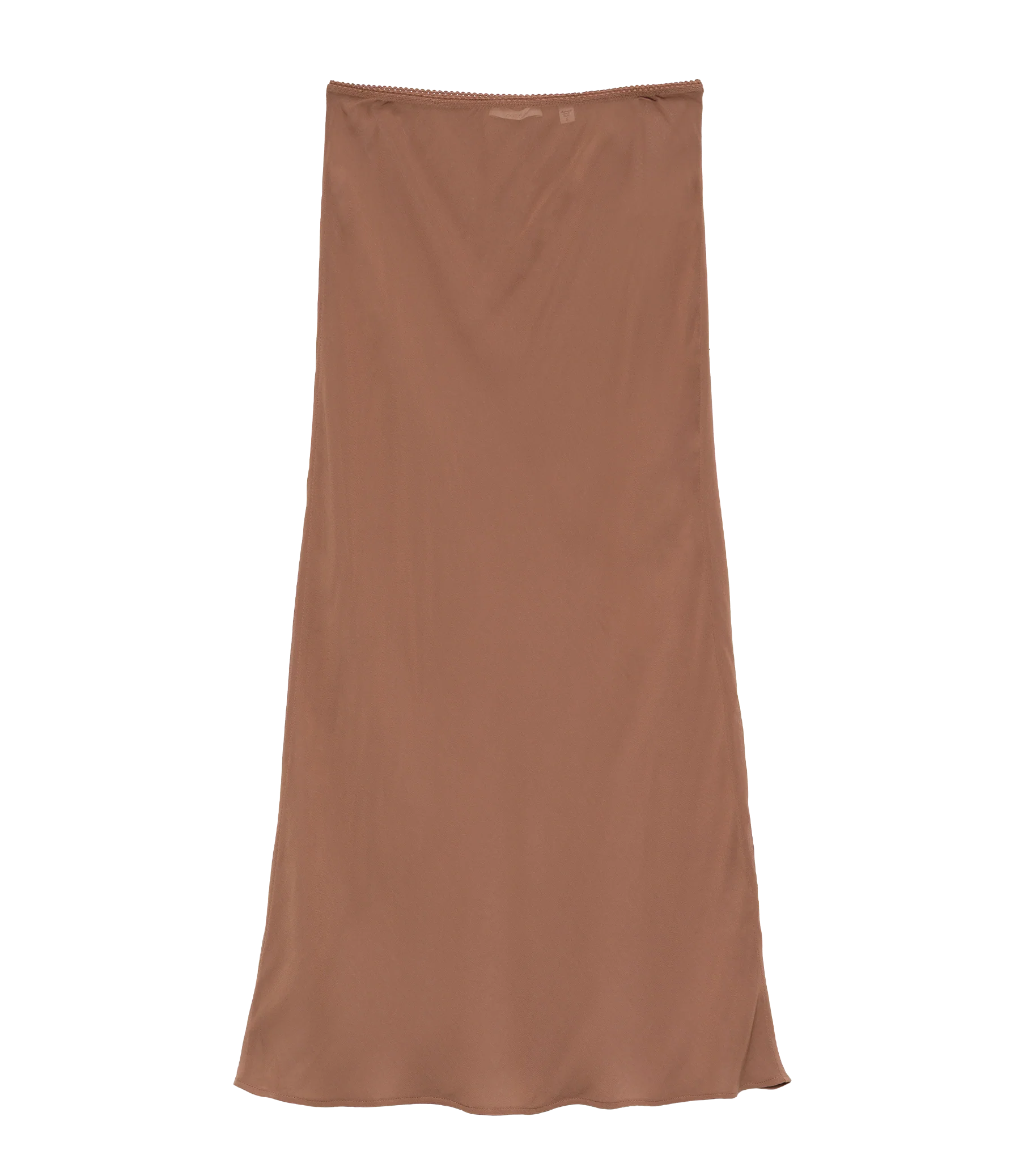 LONG SKIRT SLIP -- CAROB - Image 4