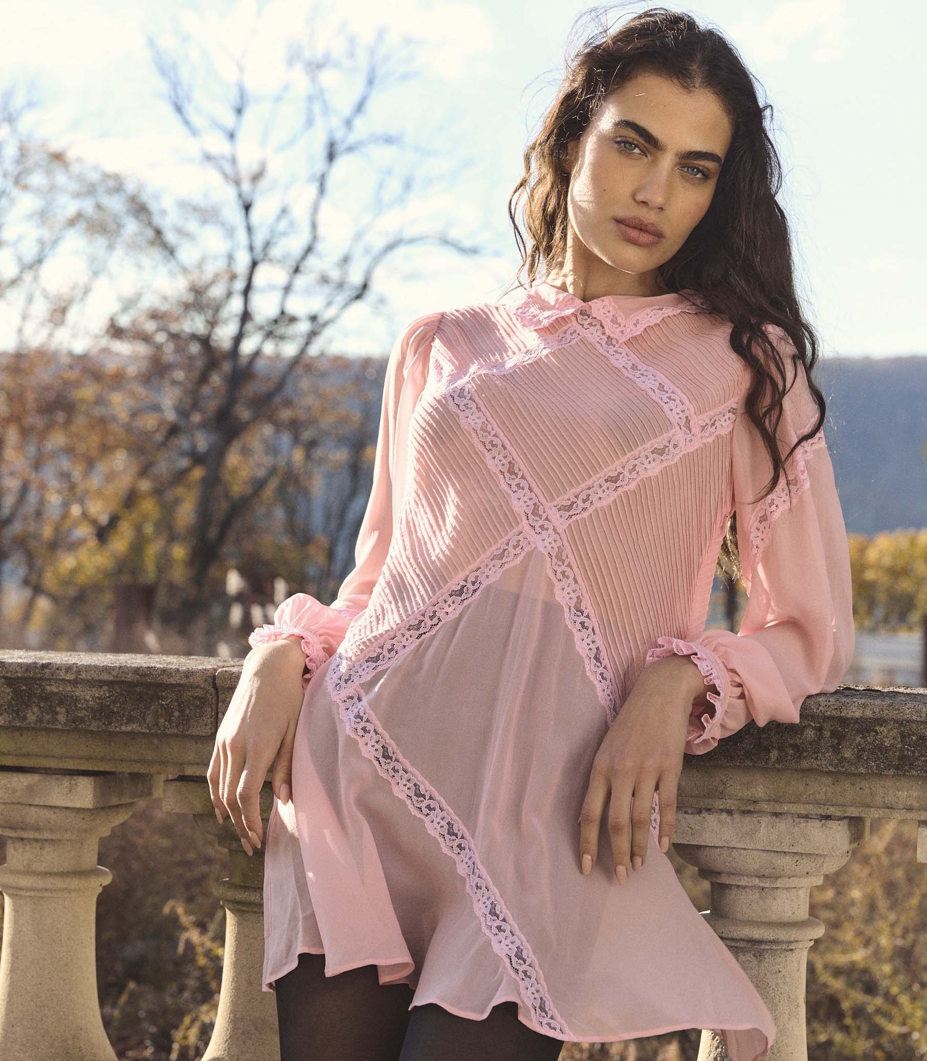 LOUISETTE DRESS -- PINK HYDRANGEA - Image 2