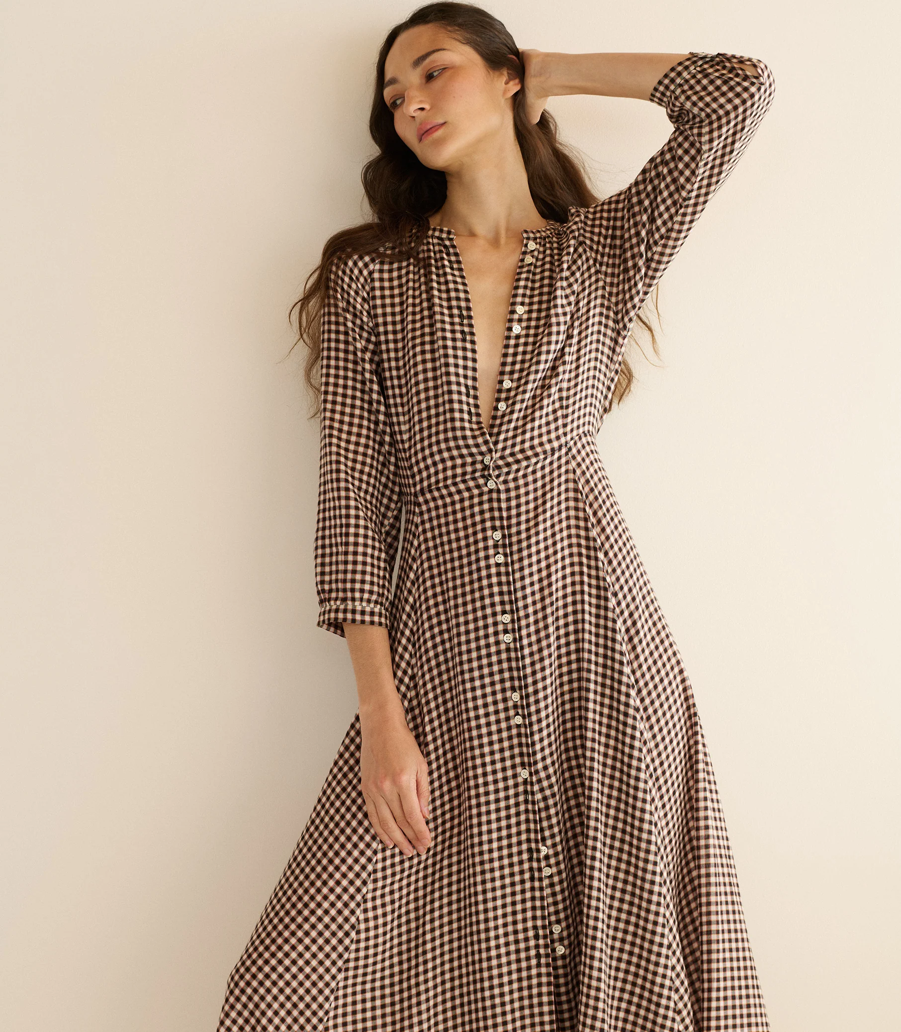 MADELAINE DRESS -- DELPHINE PLAID - Image 2