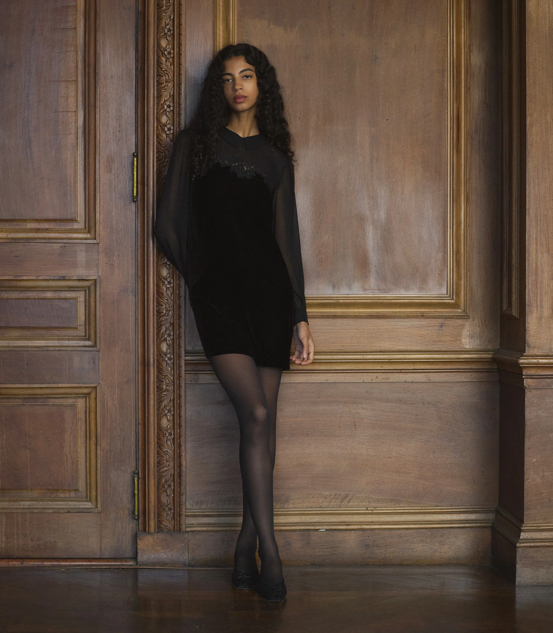 MADELYNNE DRESS -- BLACK - Image 2