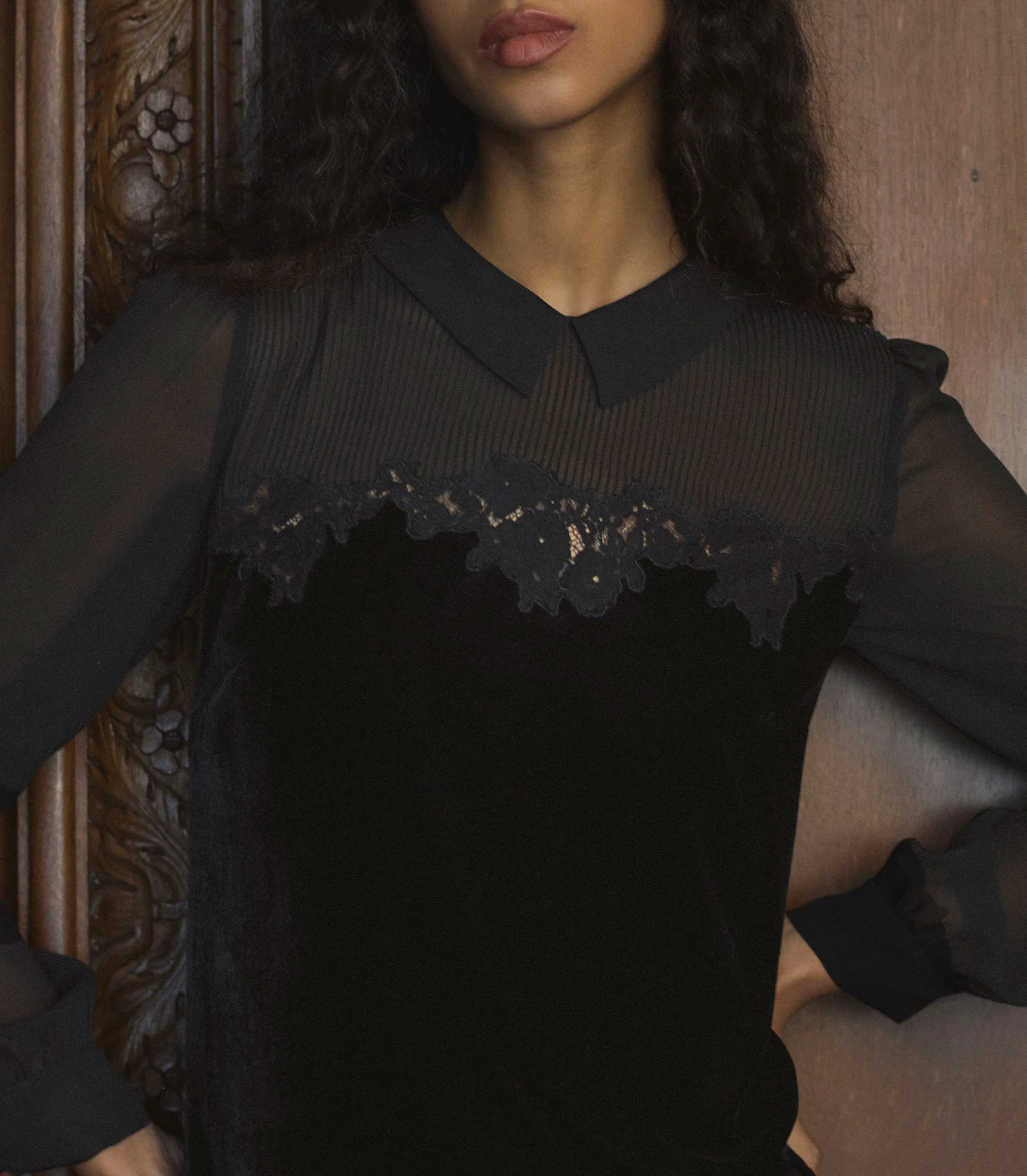 MADELYNNE DRESS -- BLACK - Image 3
