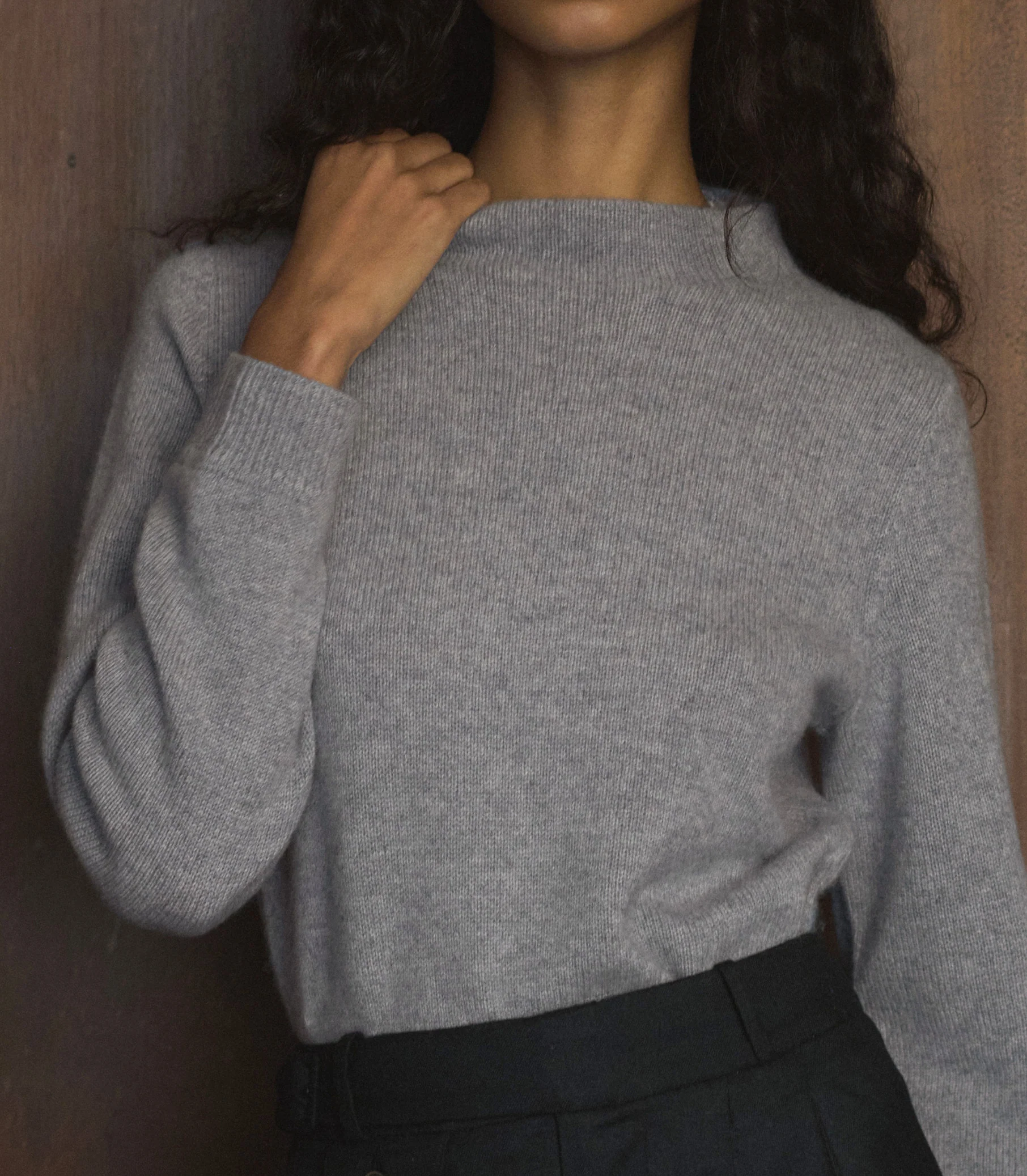 MAIRE CASHMERE SWEATER -- CLOUD GREY - Image 2