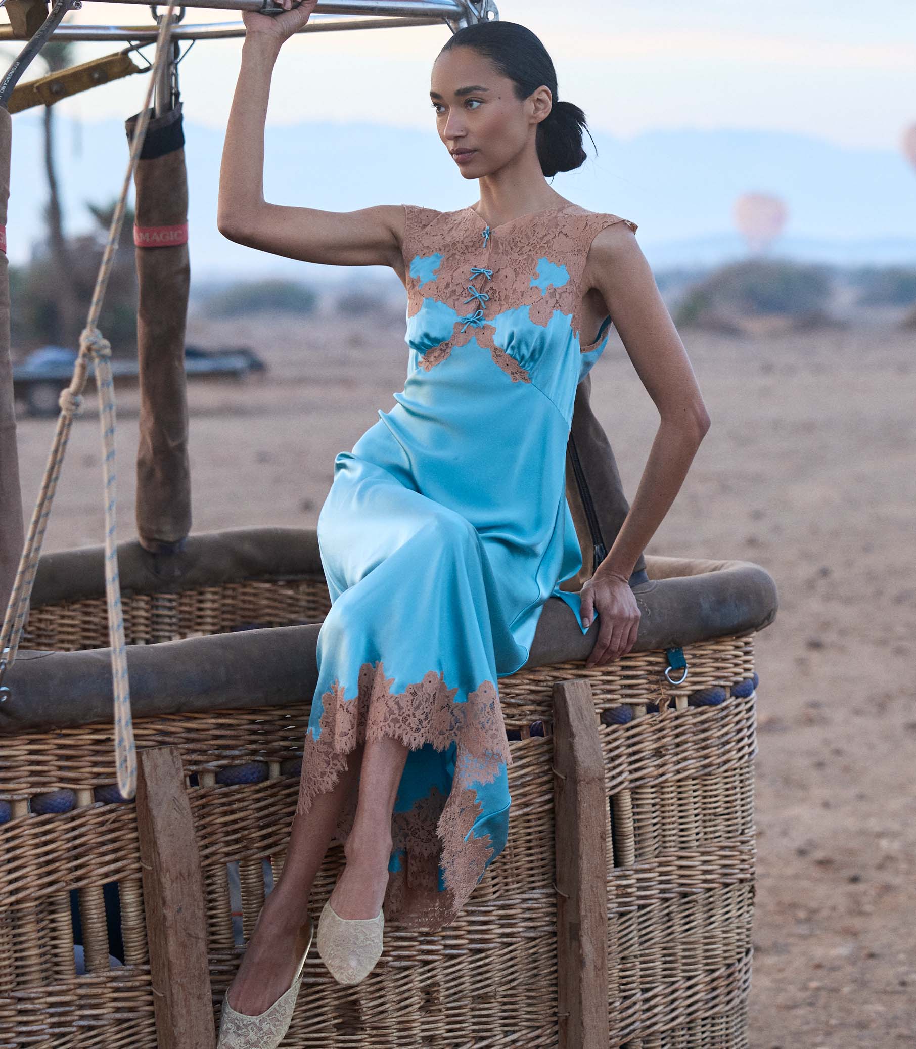 MARCELLE DRESS -- DEEP AQUAMARINE - Image 2