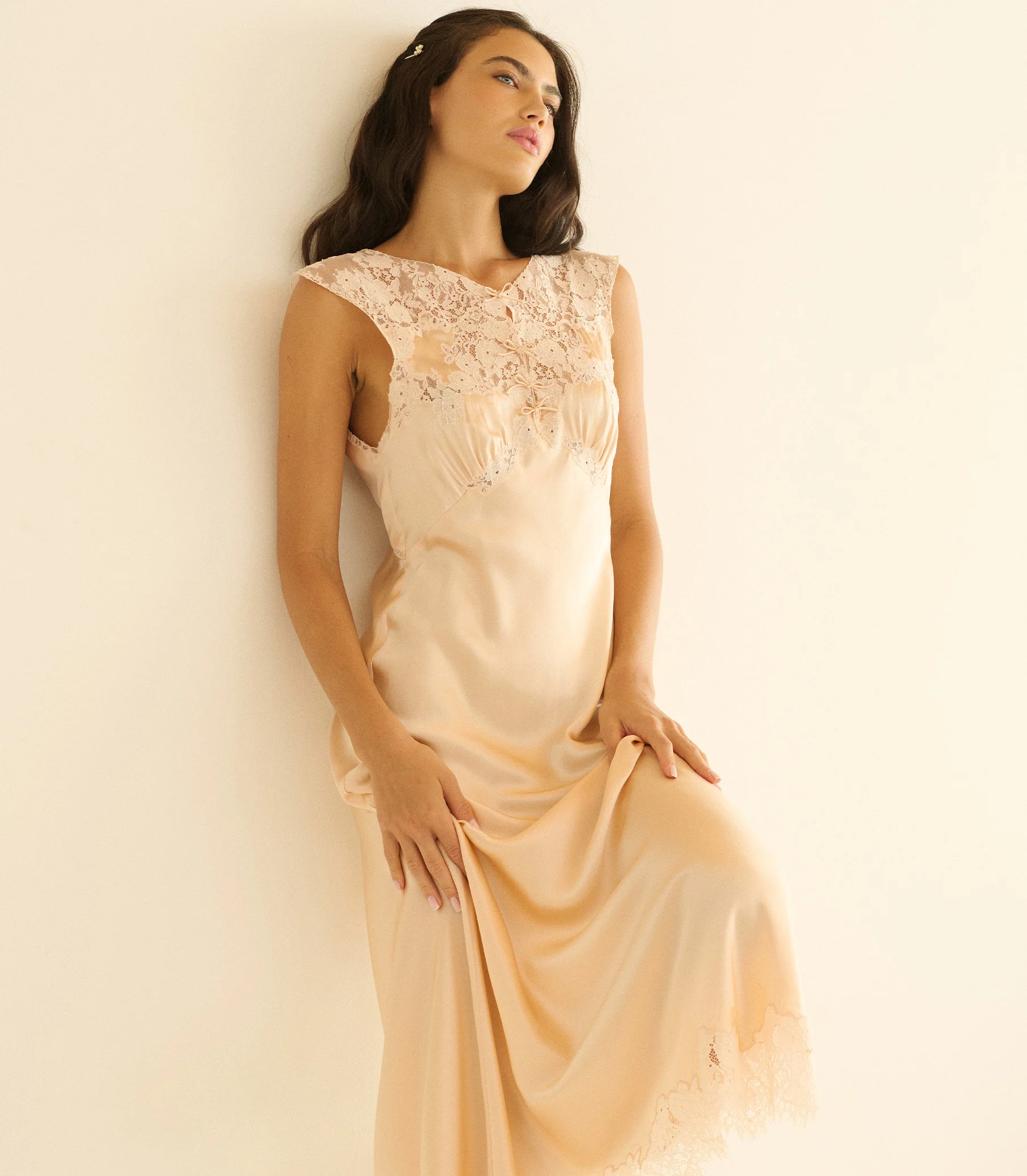 MARCELLE DRESS -- PEACH SORBET - Image 3
