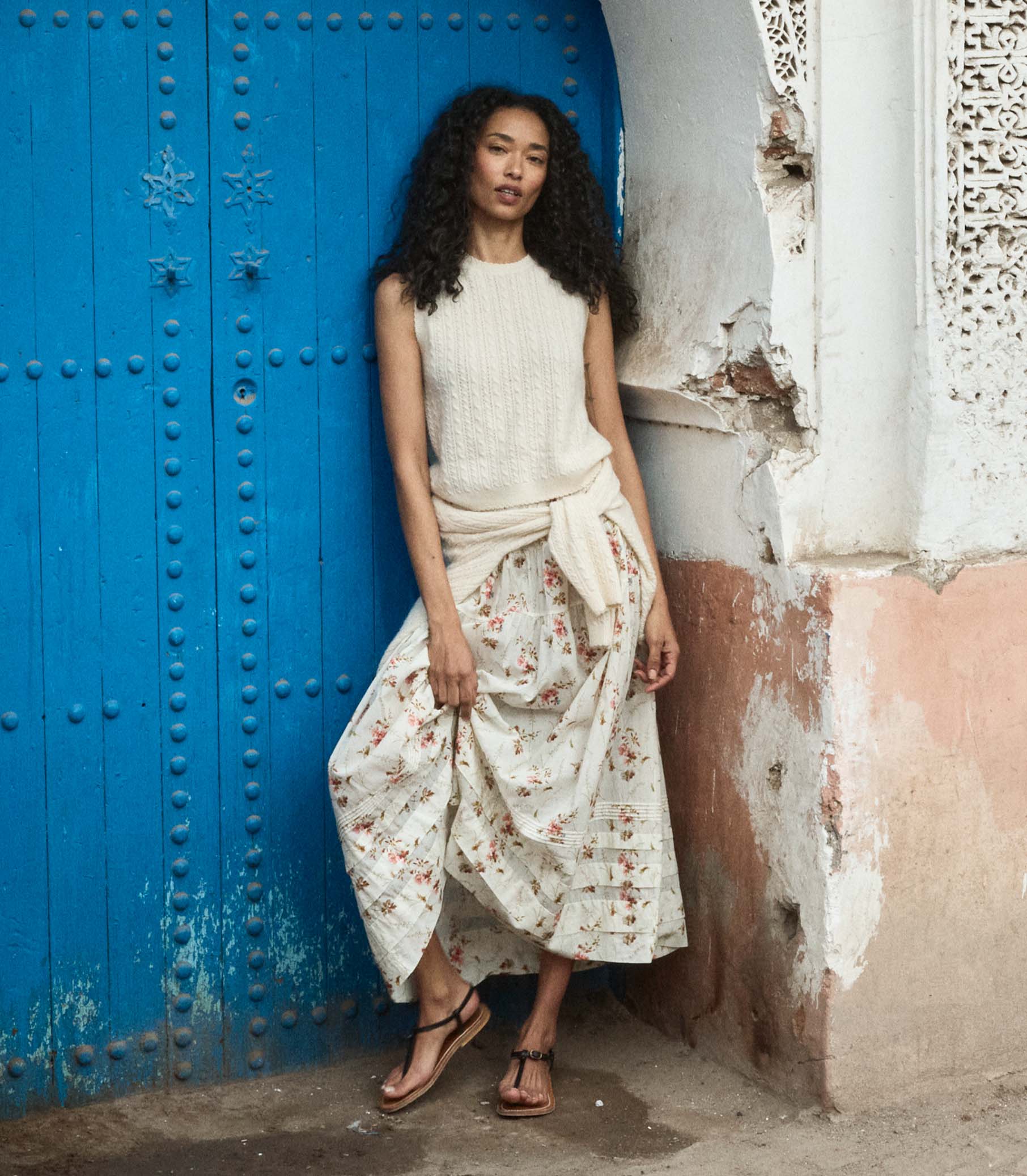MARIE SKIRT -- BLANC PRAIRIE ROSE - Image 2
