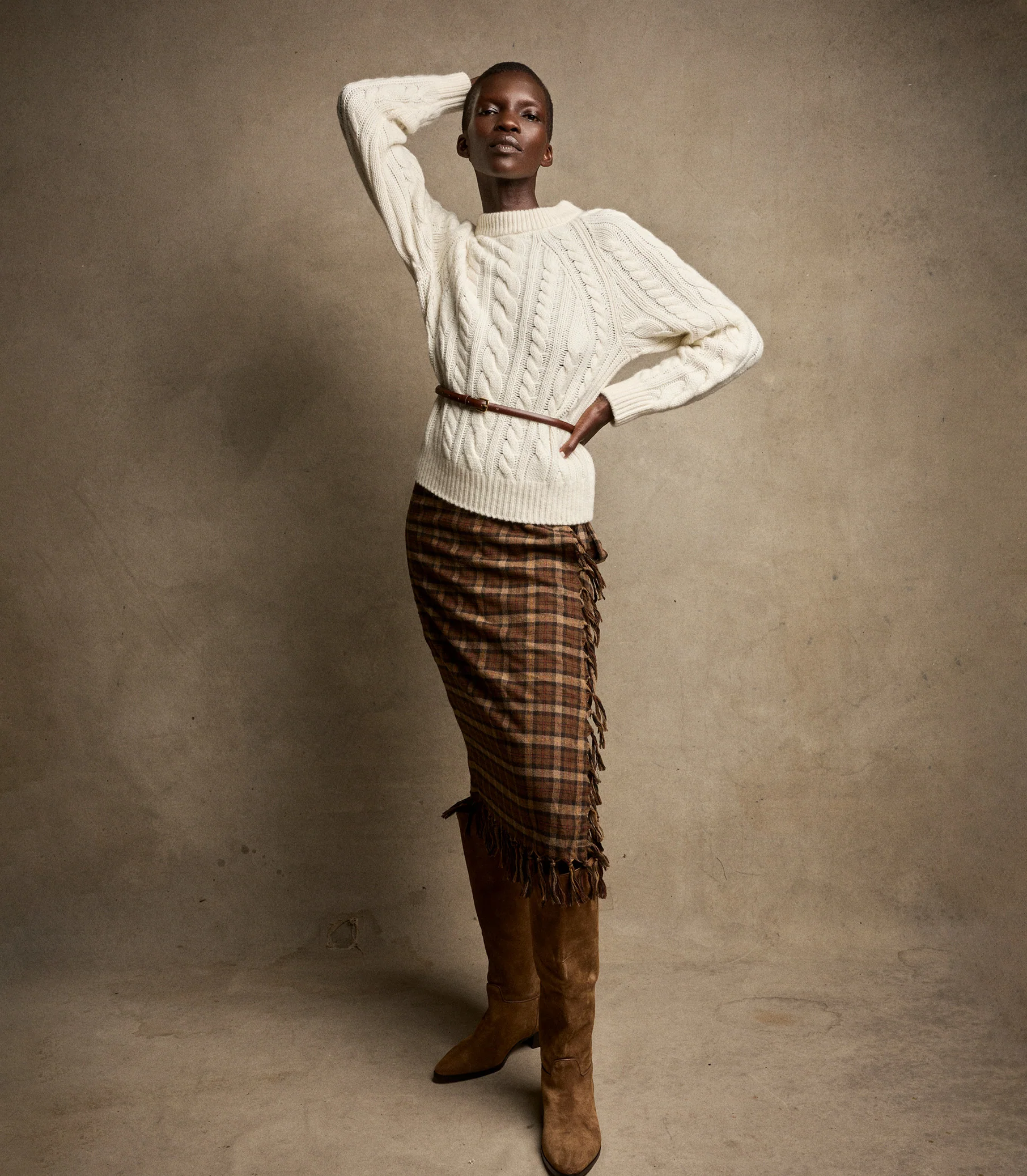 MARLOWE CASHMERE SWEATER -- IVORY - Image 2