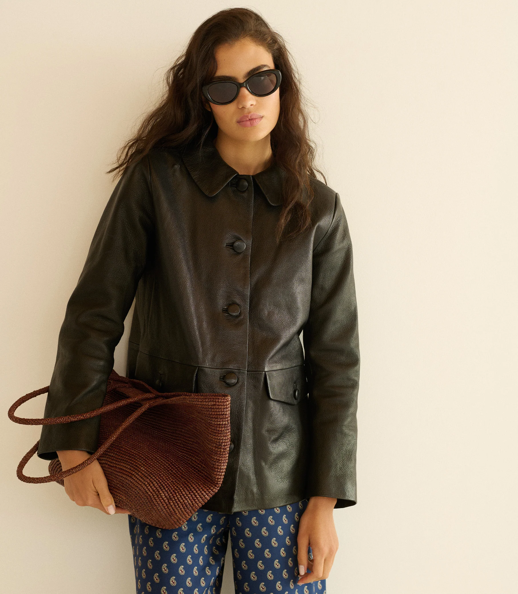 NICO LEATHER JACKET -- BLACK - Image 4
