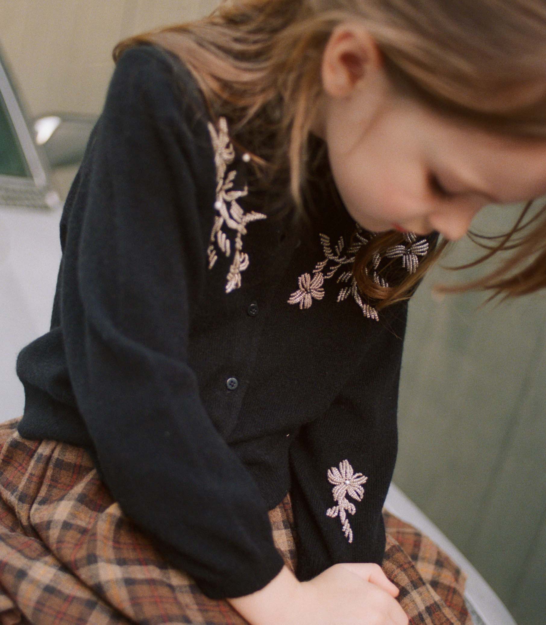 PETIT TRESOR CARDIGAN -- BLACK - Image 5
