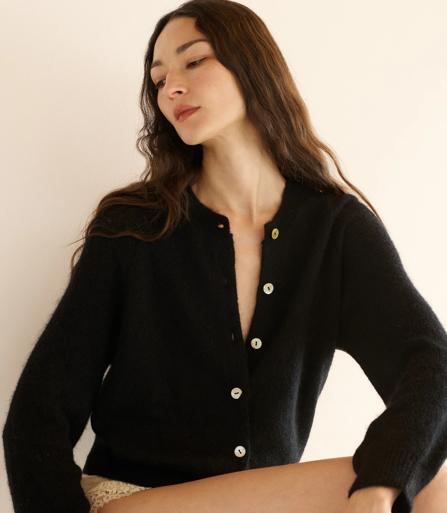 PETRA CARDIGAN -- BLACK - Image 6