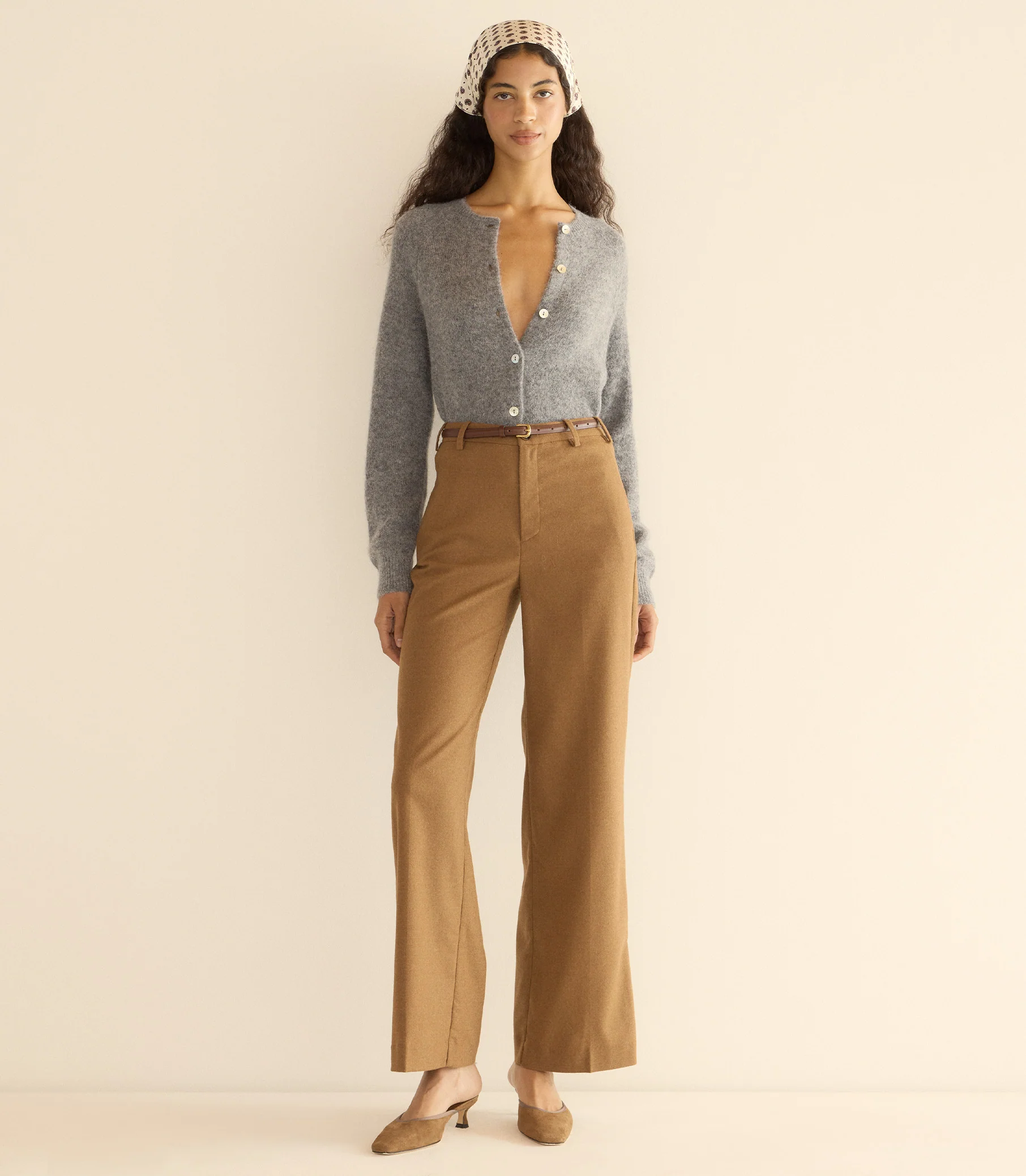 PETRA CARDIGAN -- DARK HEATHER GREY - Image 2