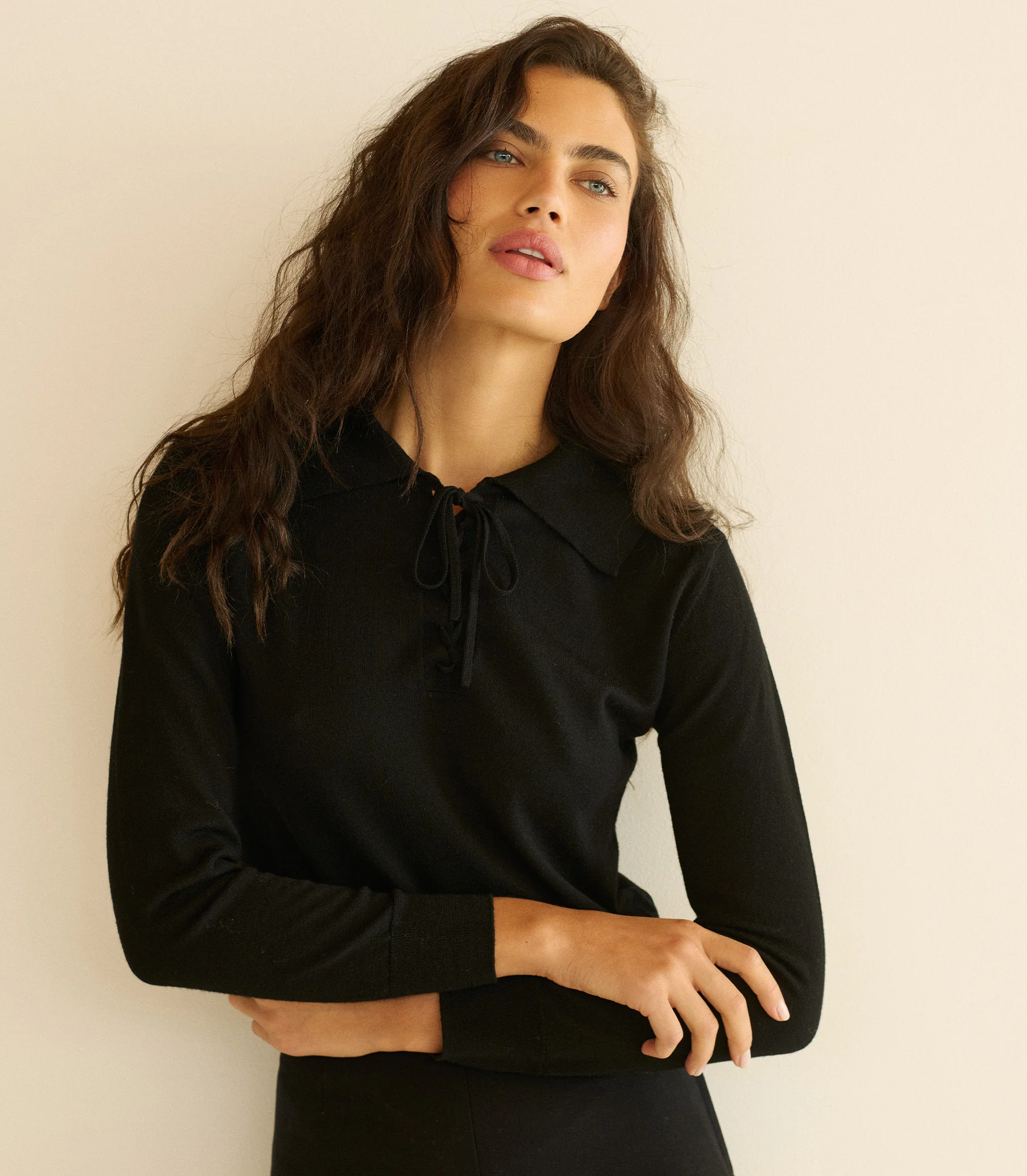REED SWEATER -- BLACK - Image 6