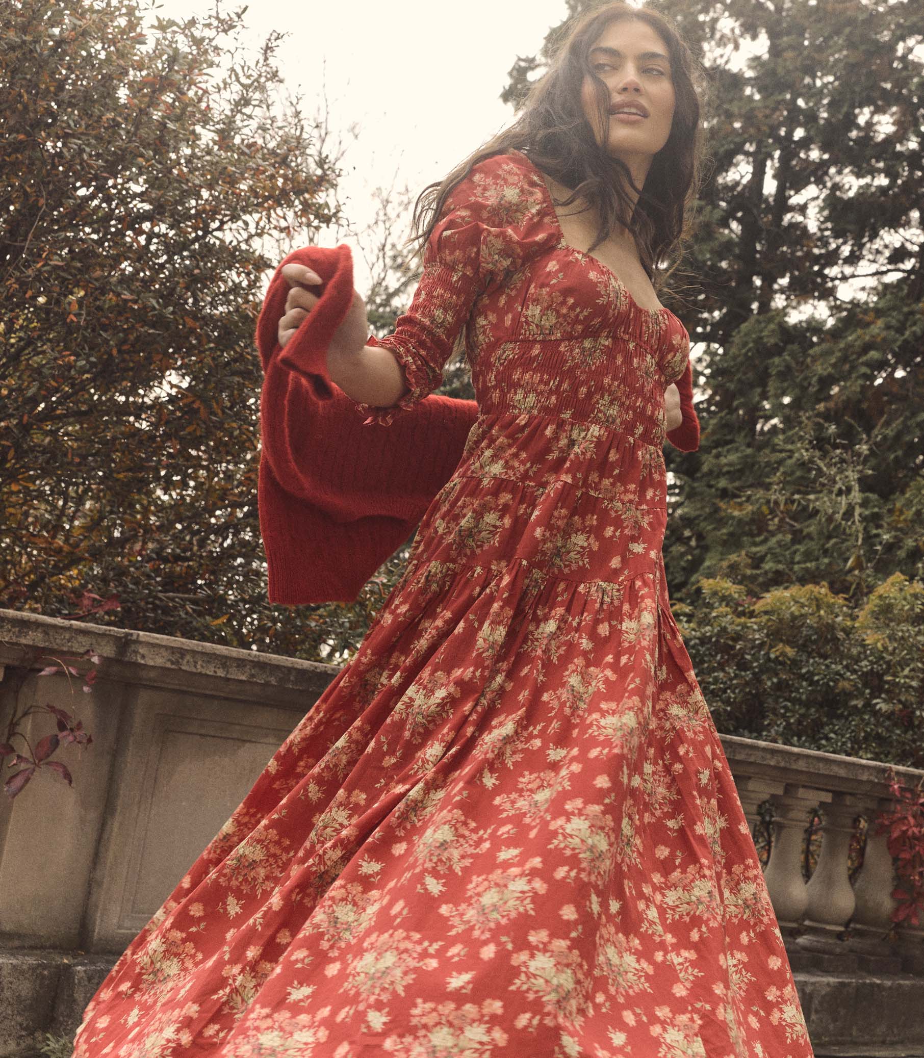 SERAPHINA DRESS -- ROSSO LANTANA FLORAL - Image 2