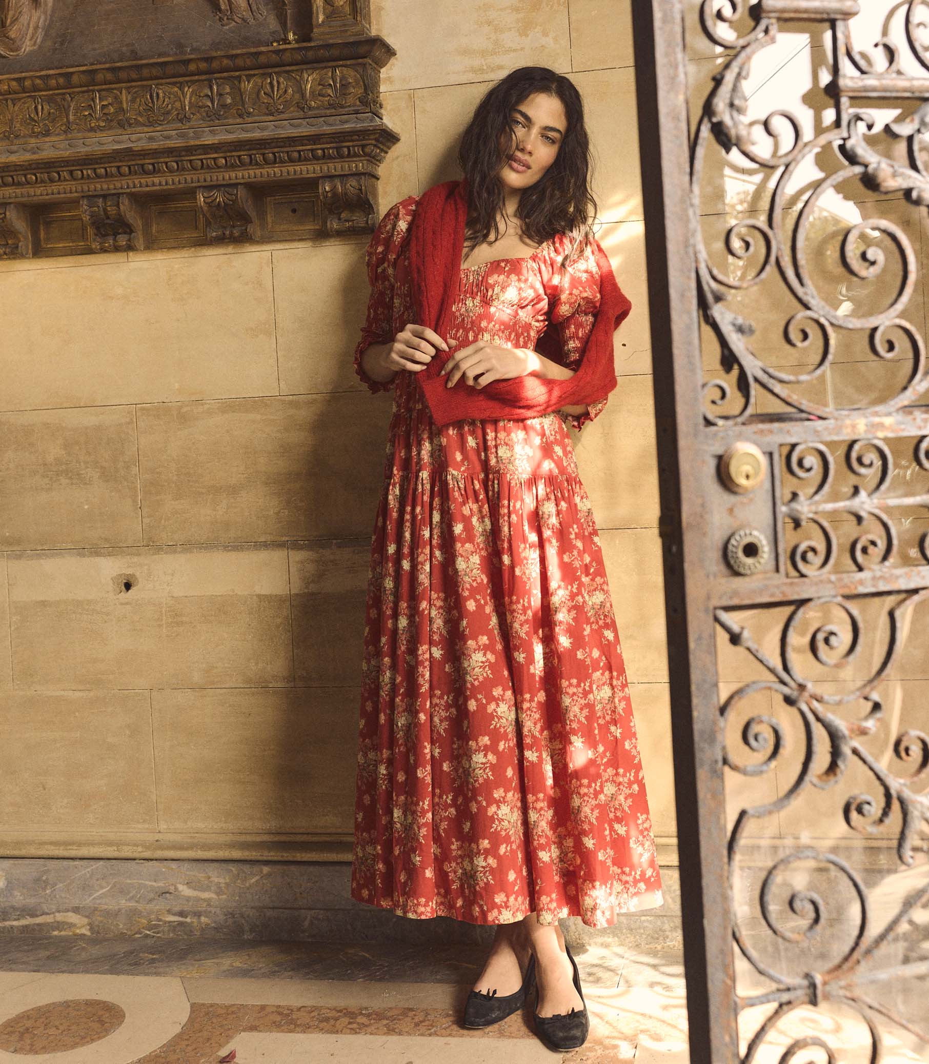 SERAPHINA DRESS -- ROSSO LANTANA FLORAL - Image 5