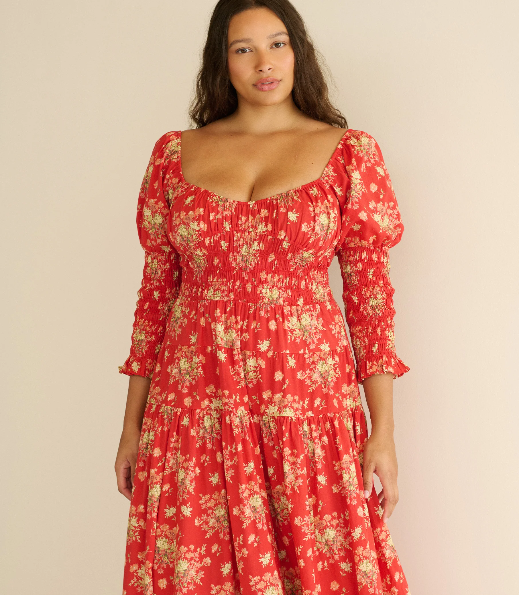 SERAPHINA DRESS -- ROSSO LANTANA FLORAL - Image 6